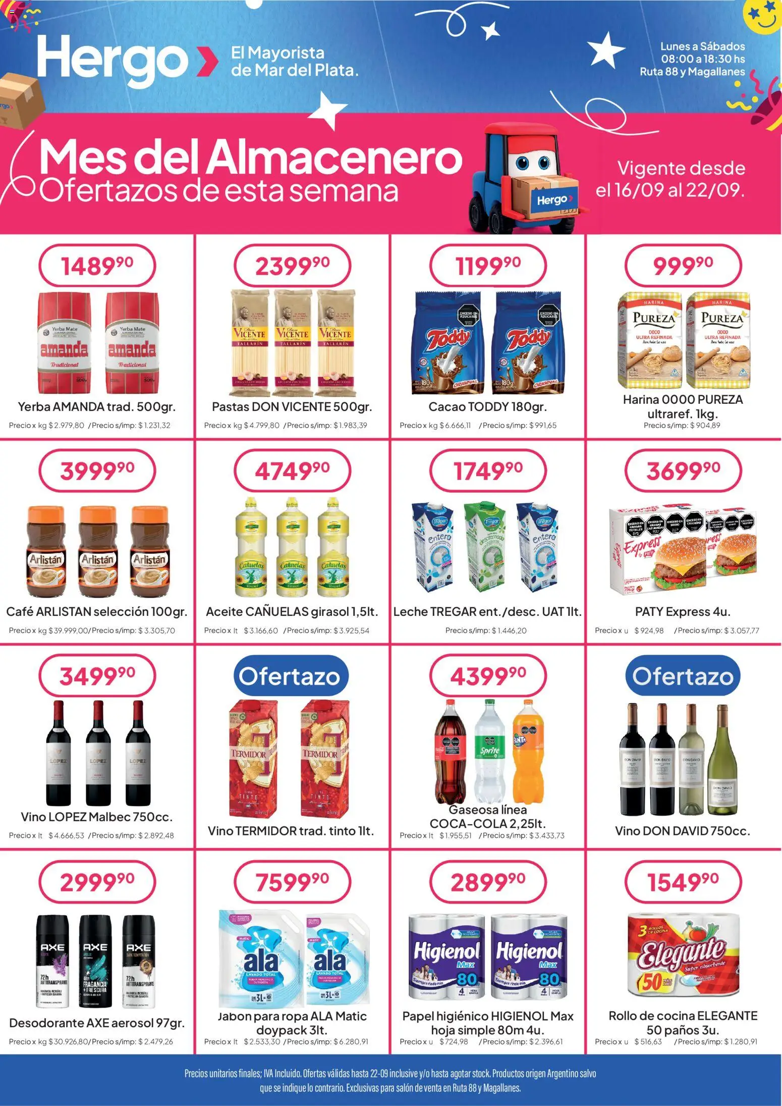 Hergo catálogo │ válido desde el 16/09/2026 | Página: 1 | Productos: Papel higiénico, Harina, Yerba, Café
