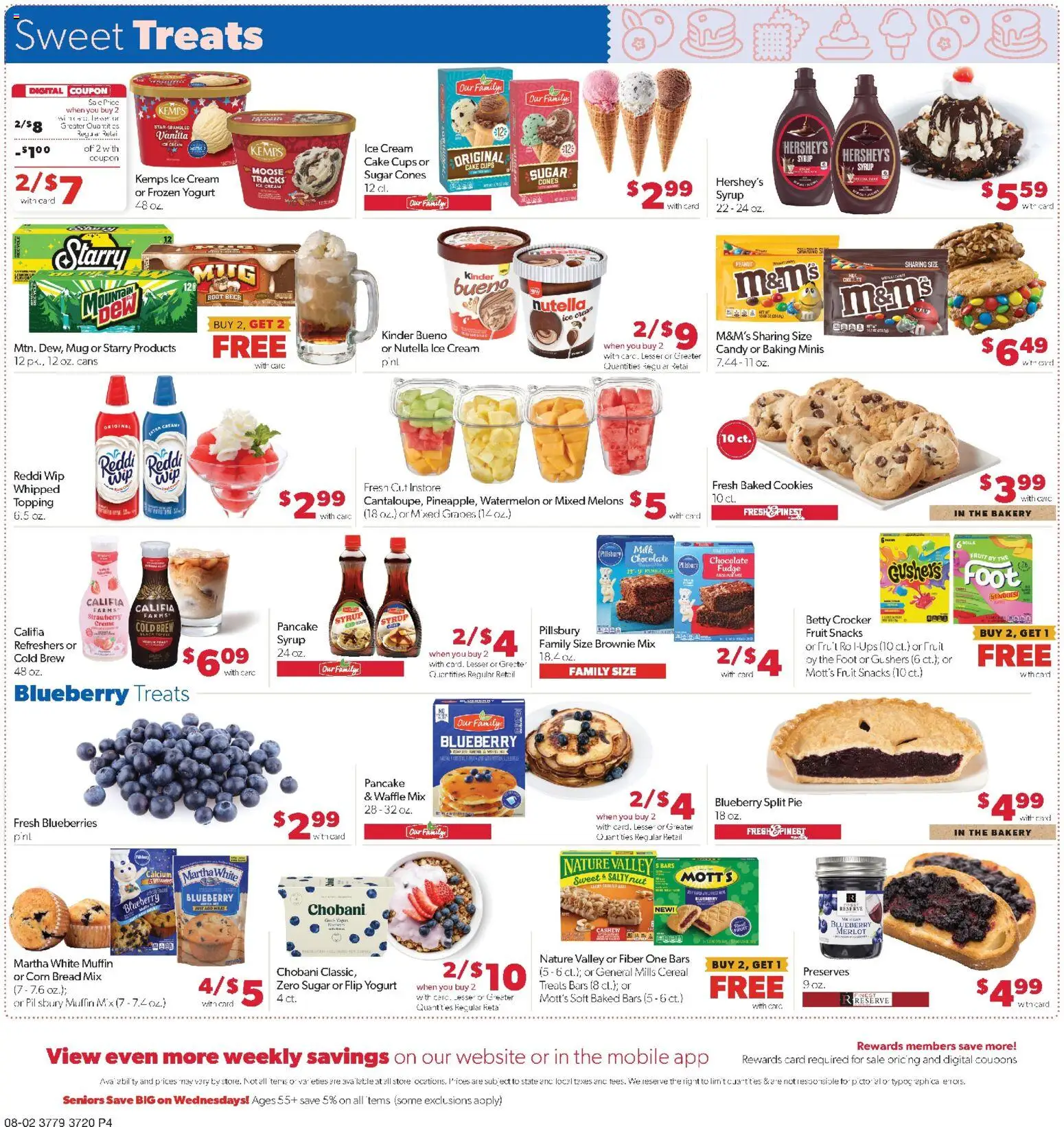 Family Fare Weekly Ad - NE - valid from 08/02/2026 | Page: 4 | Products: Preserves, Fruit, Blueberries, Snacks