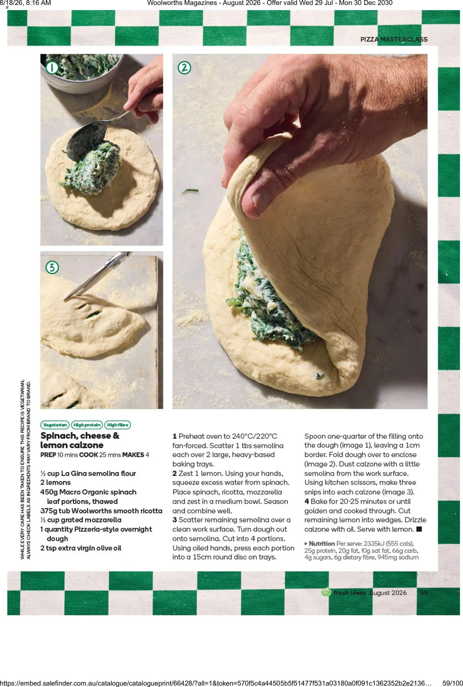 Woolworths catalogue - valid from 01/08/2026 | Page: 59 | Products: Cheese, Flour, Pizza, Dough