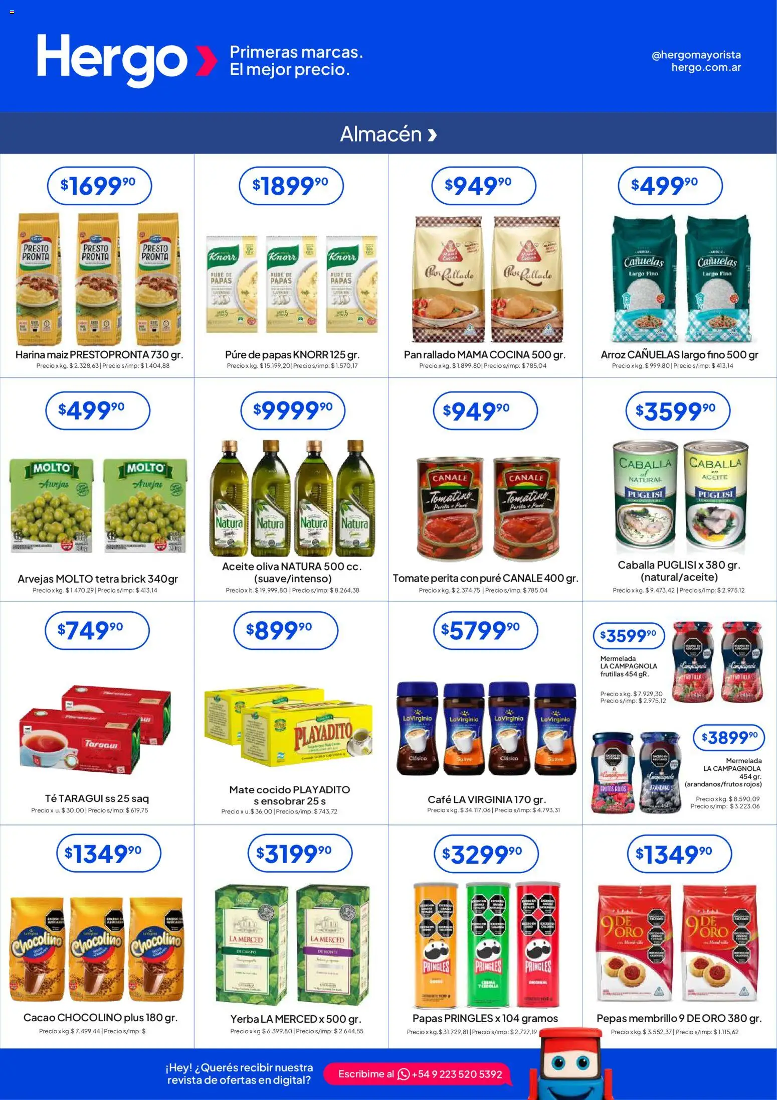 Hergo catálogo │ válido desde el 06.05.2026 | Página: 2 | Productos: Arvejas, Pan, Arroz, Mermelada