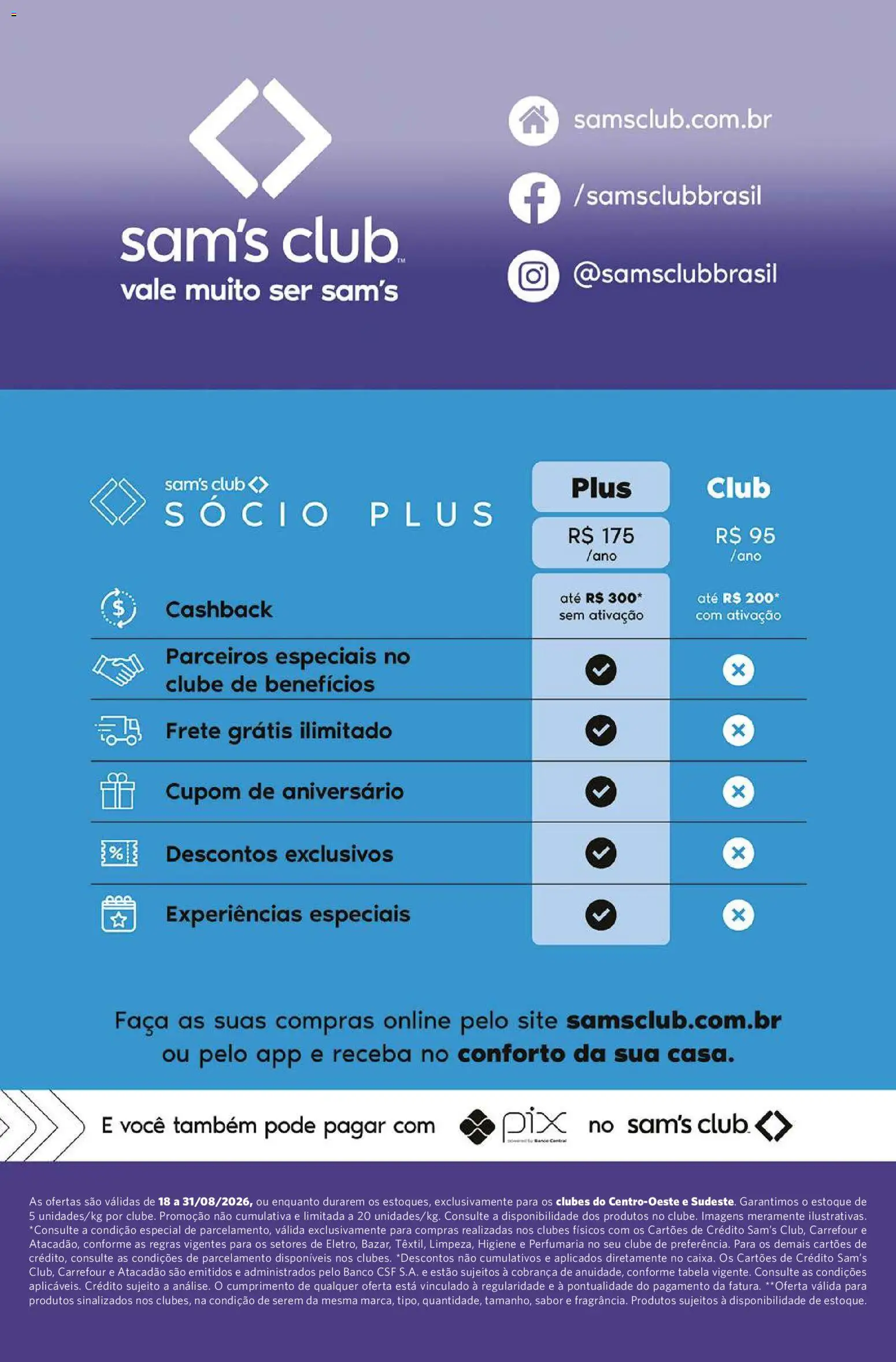 Sam's Club Folheto - válido de 18/08/2026 | Página: 13 | Produtos: Banco, Faca