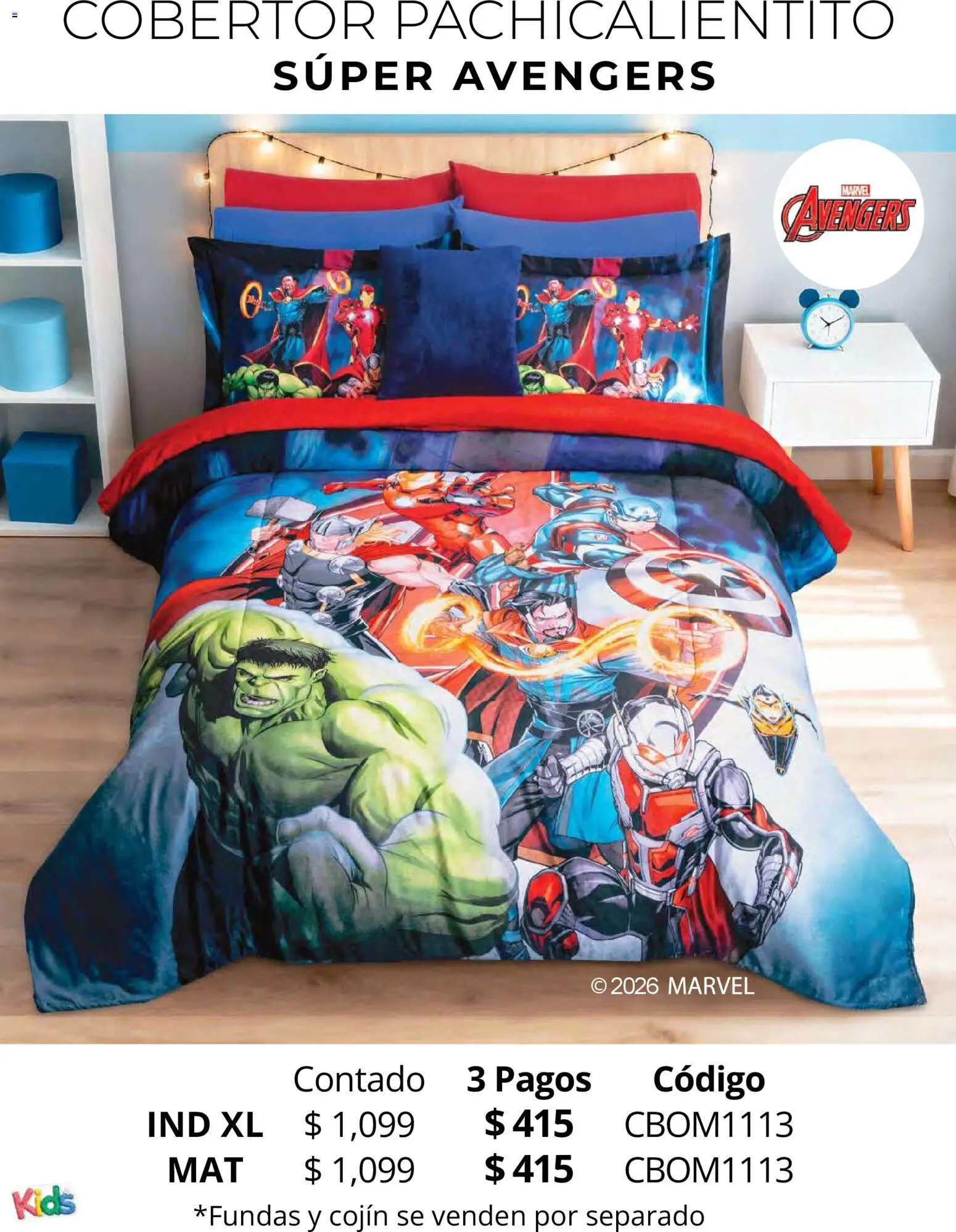 Nuevas ofertas de Colchas Concord válidas en toda la República Mexicana desde el 01.05.2026. ¡Encuentra las mejores ofertas en Colchas Concord catálogo Kids! | Página: 89 | Productos: Cobertor