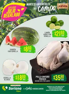 Vista previa de Soriana Martes y Miércoles del Campo Súper: Saltillo y Torreón, nuevo folleto de la tienda, válido en México a partir del 09.06.2026