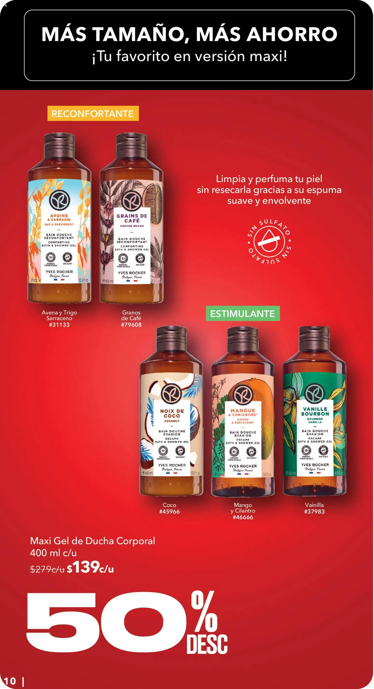 Nuevas ofertas de Yves Rocher válidas en toda la República Mexicana desde el 25.05.2026. ¡Encuentra las mejores ofertas en Yves Rocher Hot Sale! | Página: 10 | Productos: Avena, Mango, Café, Espuma