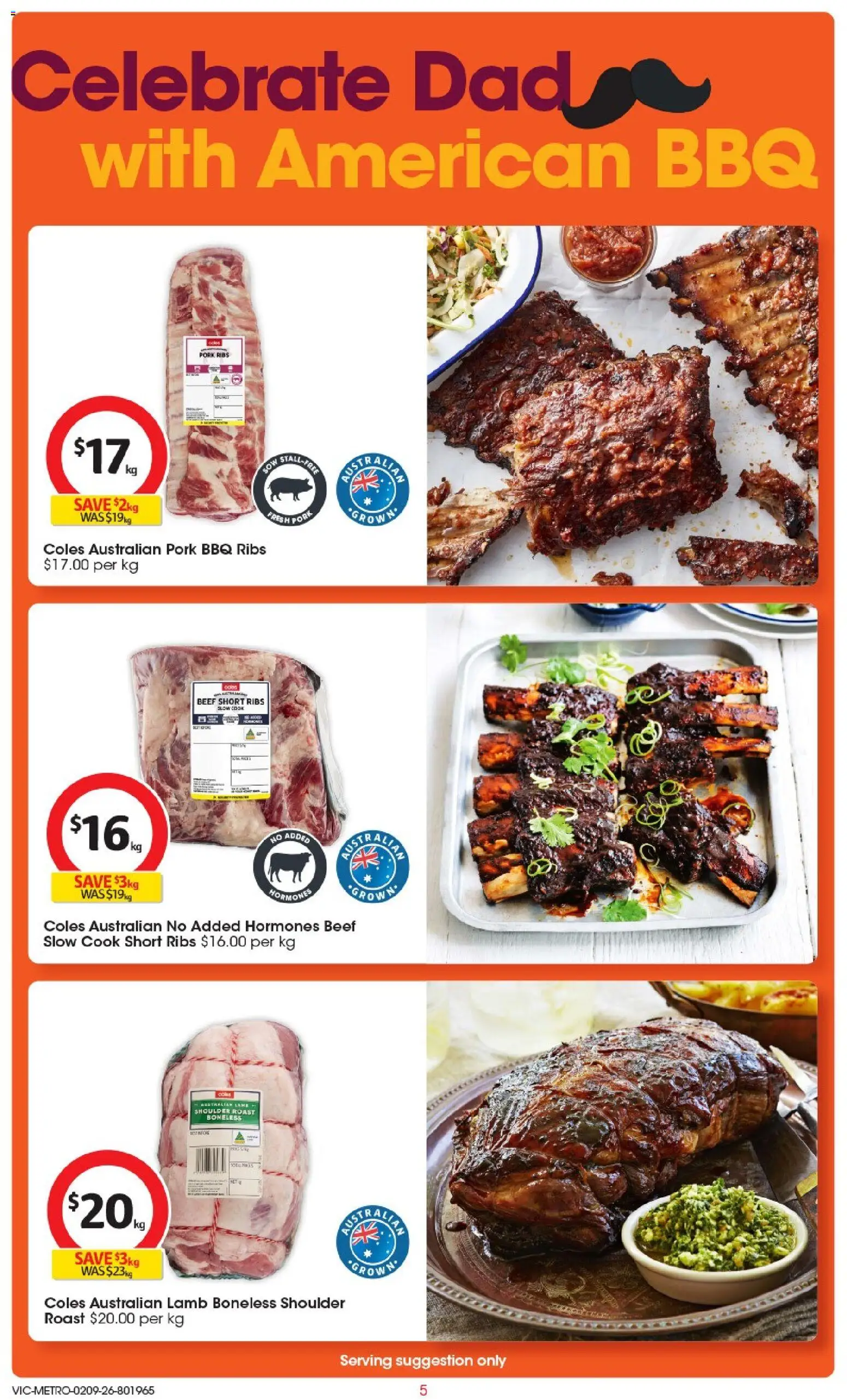 Coles catalogue - valid from 02/09/2026 | Page: 6 | Products: Pork ribs, Pork, Beef, Roast