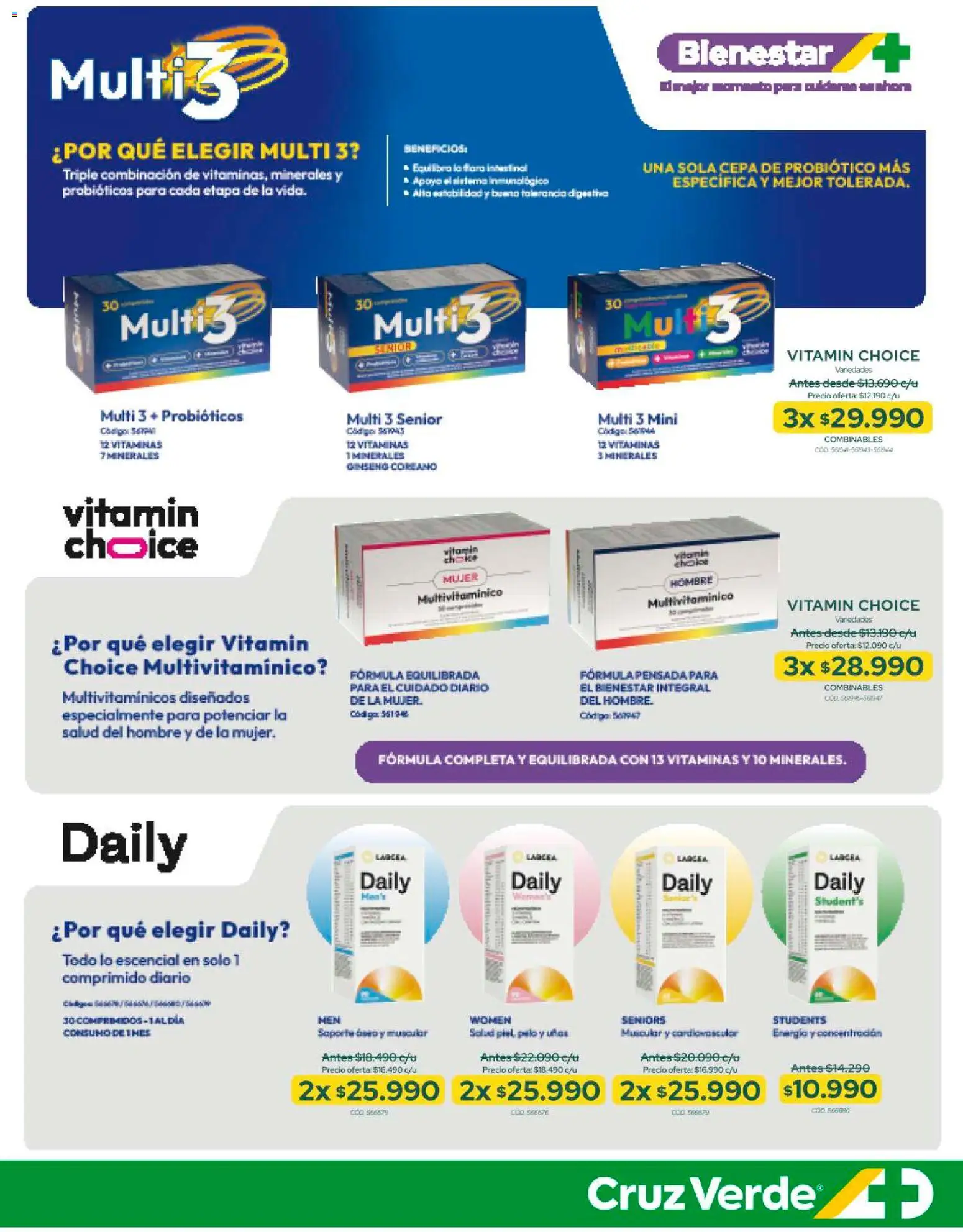 Cruz Verde Descuentos │ válido desde el 31.08.2026 | Página: 27 | Productos: Probióticos, Vitaminas, Multivitamínico