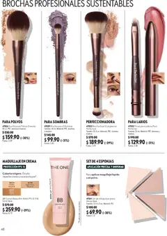 Vista previa de Oriflame campaña 12 2026, nuevo folleto de la tienda, válido en México a partir del 22/08/2026 | Página: 48 | Productos: Pincel, Crema, Esponjas, Maquillaje