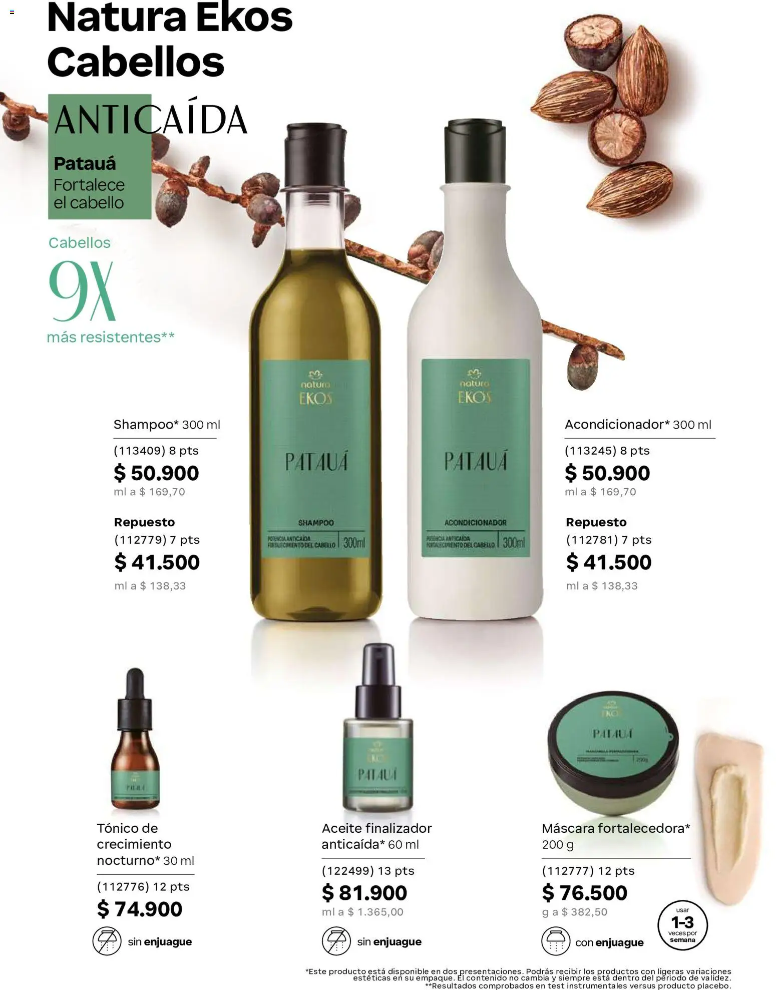 Natura revista - valida desde el 22/07/2026 | Página: 156 | Productos: Shampoo, Máscara, Acondicionador, Aceite