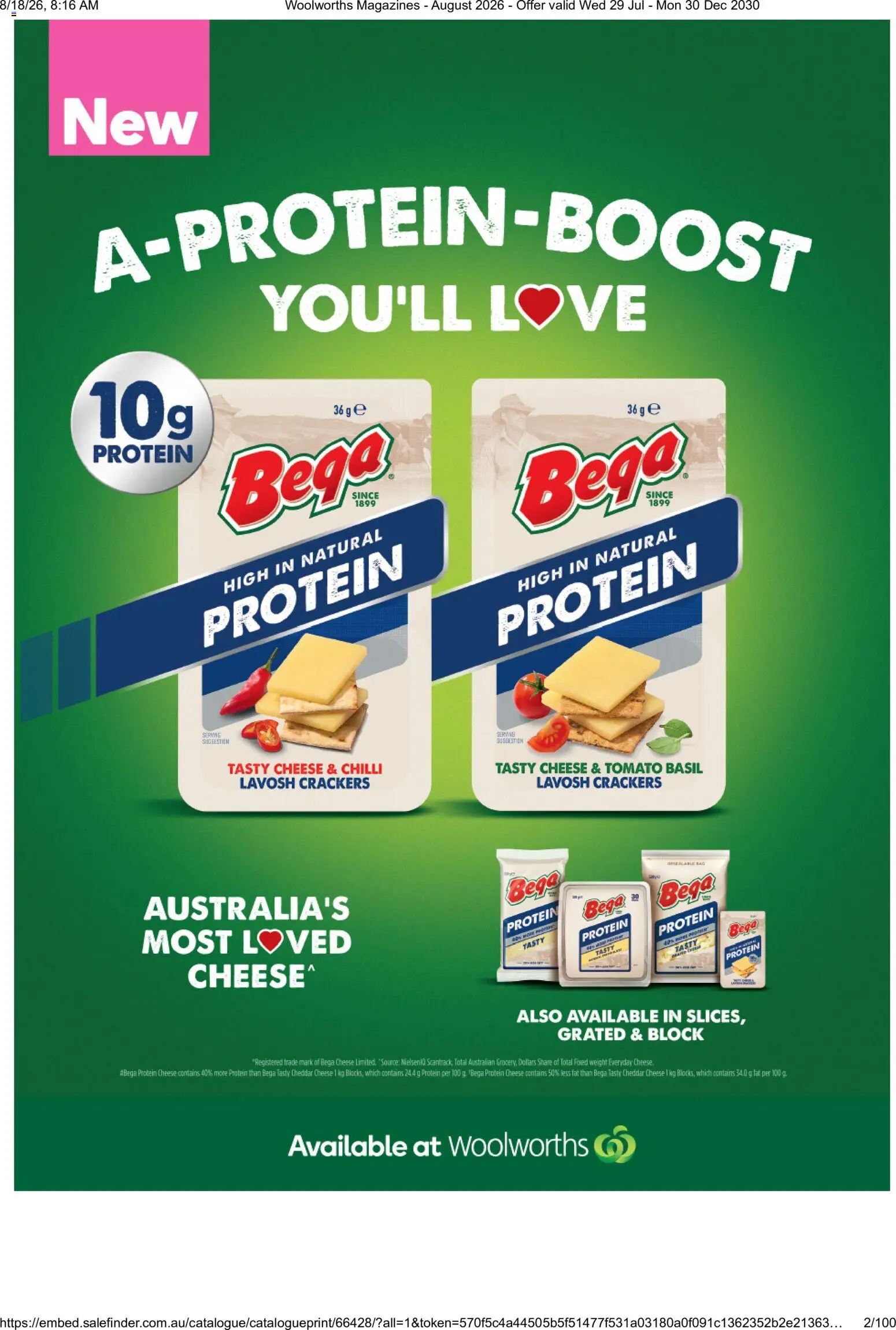 Woolworths catalogue - valid from 01/08/2026 | Page: 2 | Products: Crackers, Protein, Chilli, Cheddar