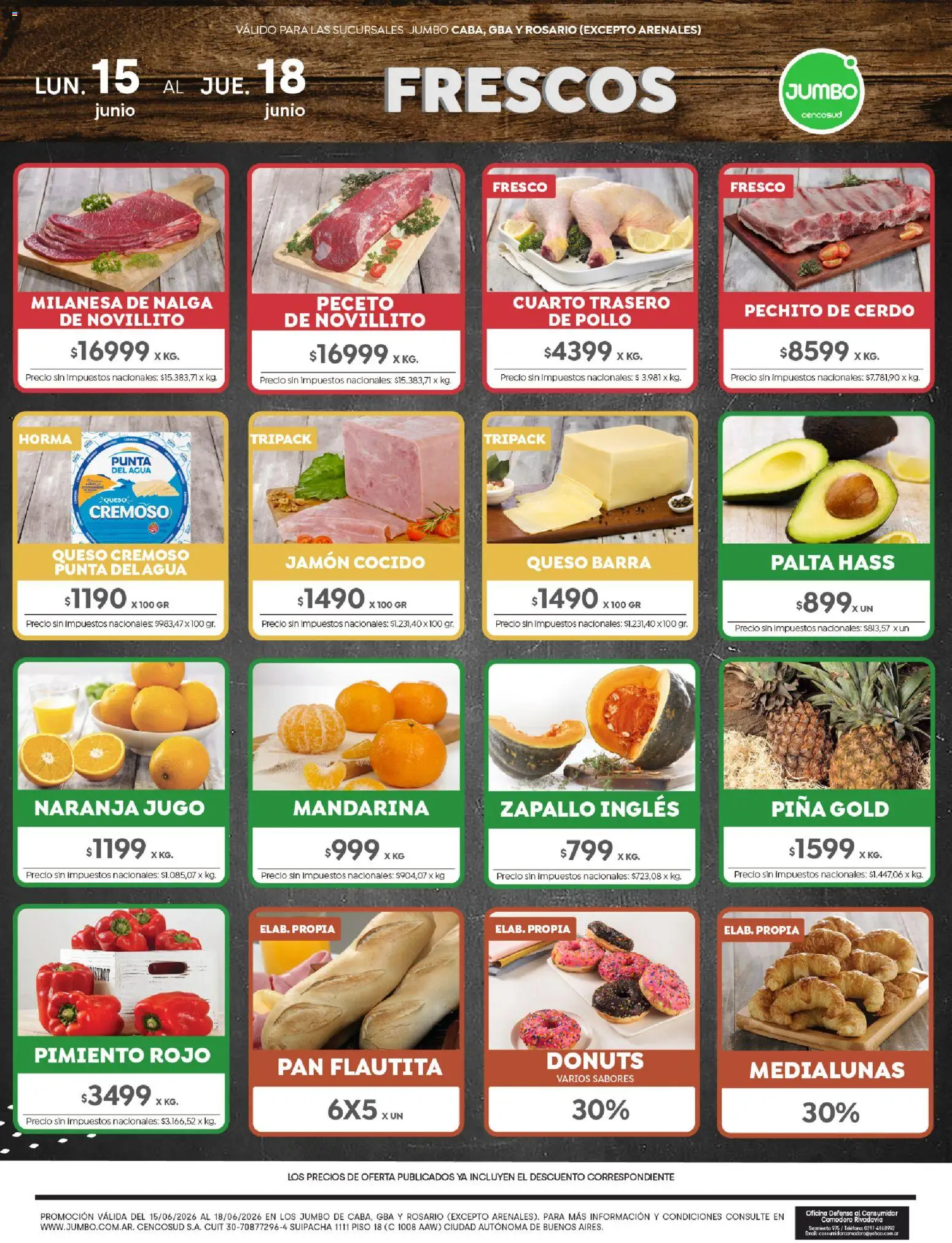 Jumbo ofertas │ válido desde el 15.06.2026 | Página: 1 | Productos: Rosario, Jamón cocido, Jamón, Jugo