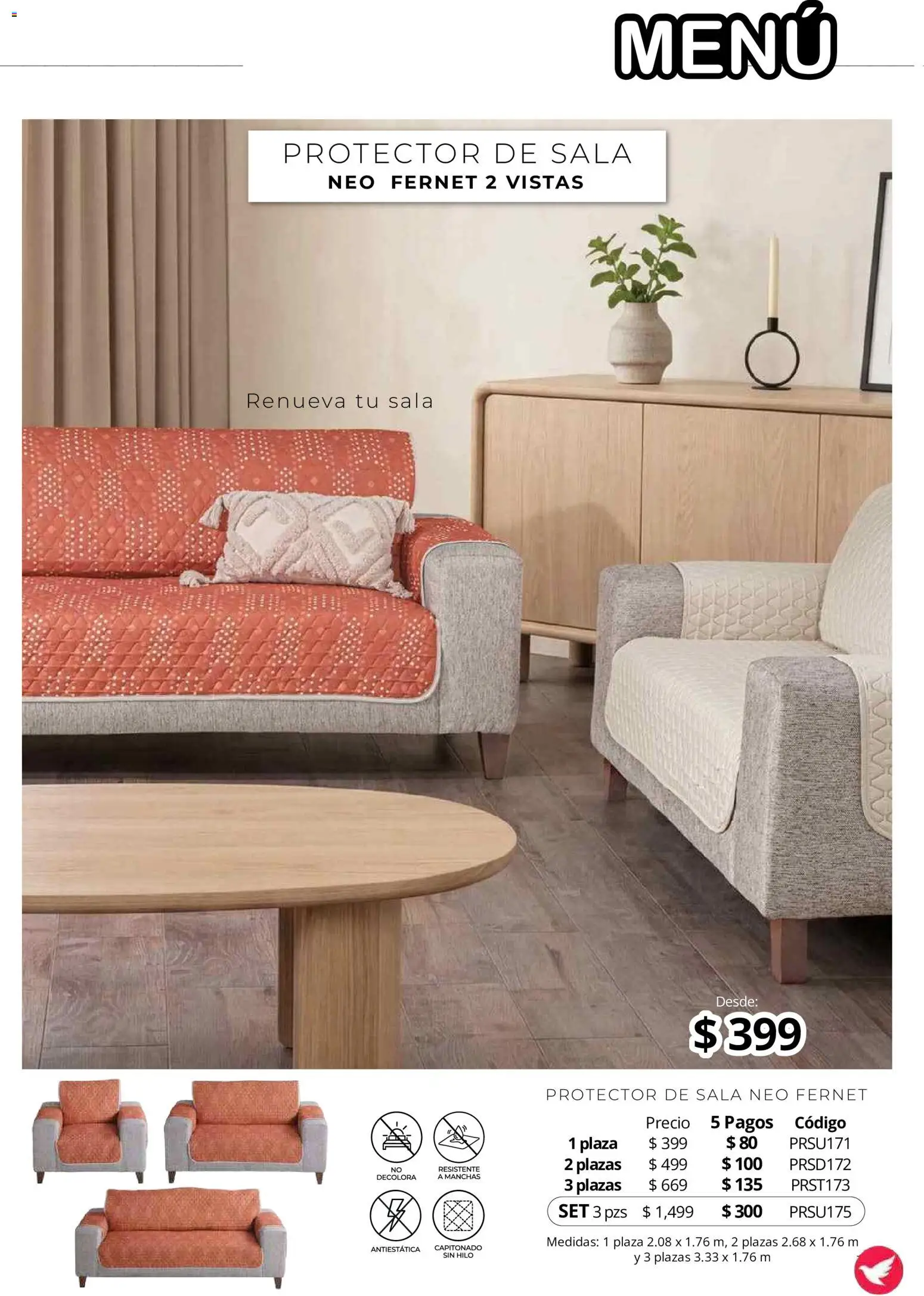 Nuevas ofertas de Colchas Concord válidas en toda la República Mexicana desde el 01/08/2026. ¡Encuentra las mejores ofertas en Colchas Concord catálogo! | Página: 195 | Productos: Sala