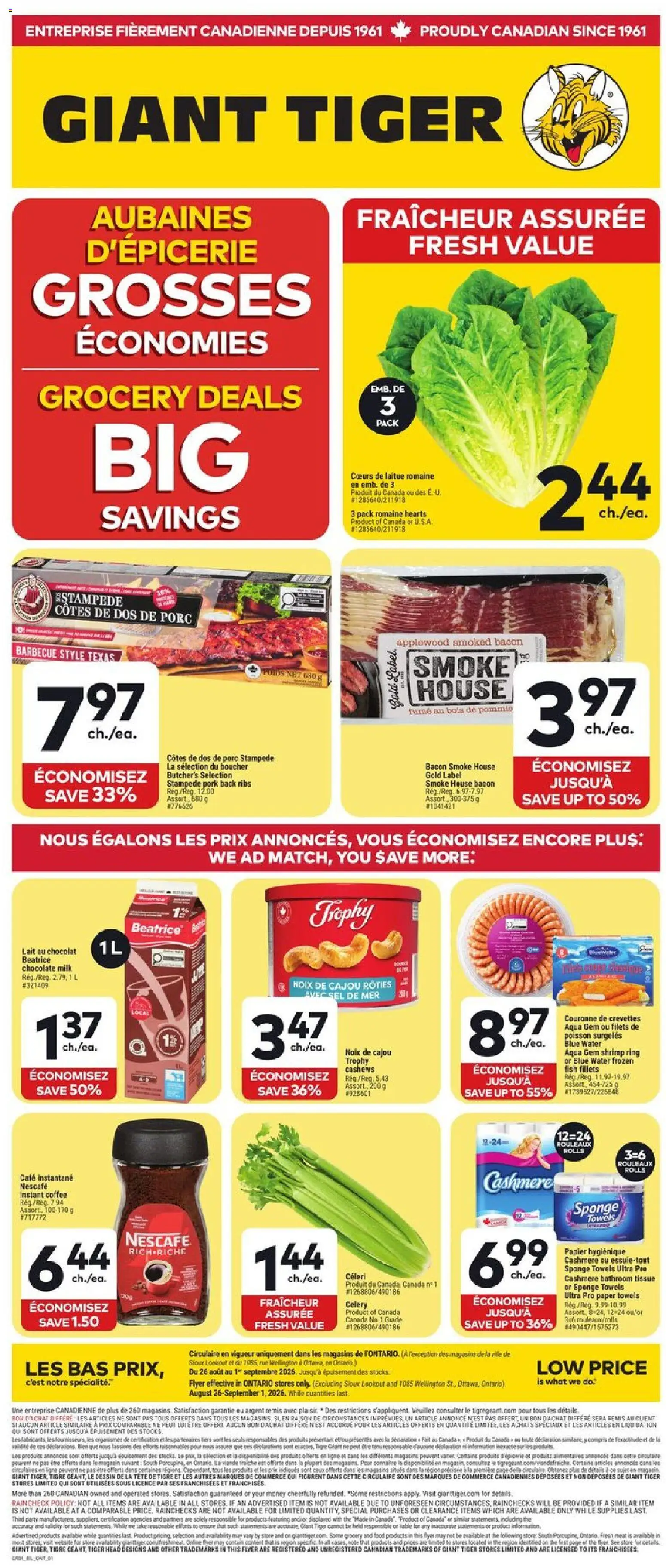 Giant Tiger flyer valid from Aug 26, 2026 | Page: 1