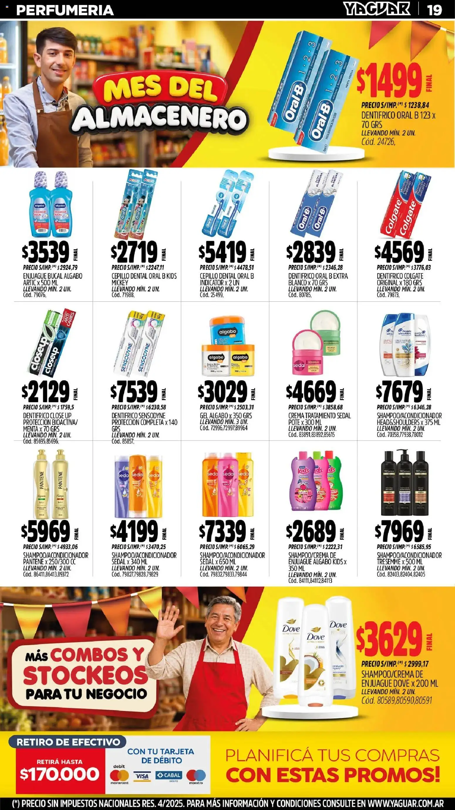 Yaguar - Oferta Semanal Mendoza │ válido desde el 31/08/2026 | Página: 19 | Productos: Cepillo, Enjuague bucal, Pasta, Crema