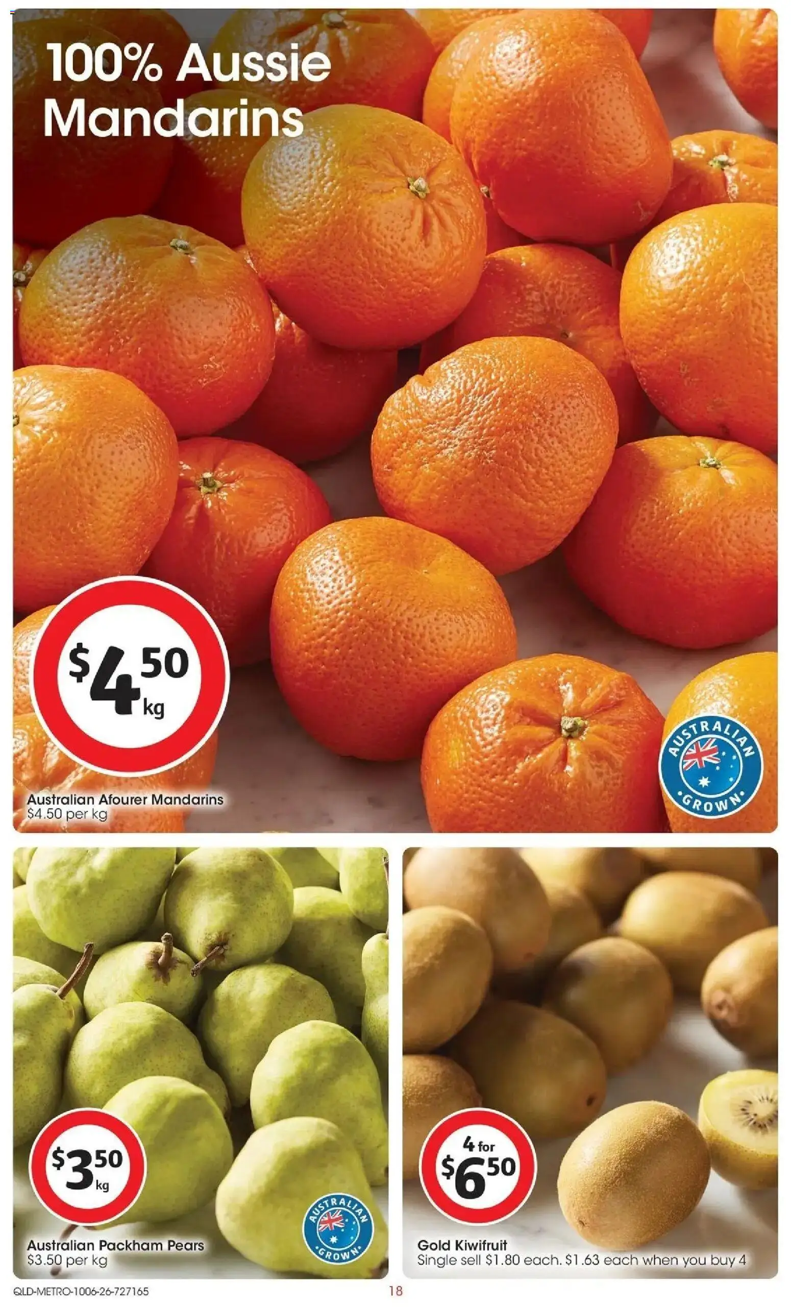 Coles catalogue - valid from 09.06.2026 | Page: 18 | Products: Kiwifruit, Mandarins