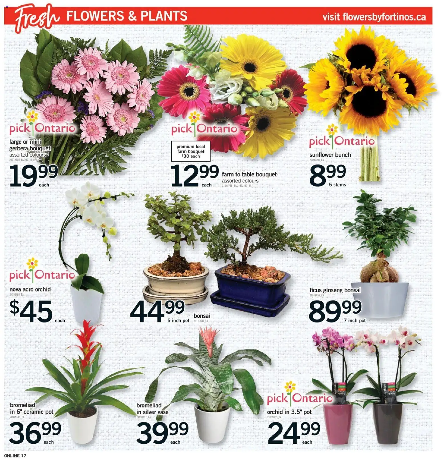 Fortinos flyer valid from Jul 9, 2026 | Page: 16 | Products: Table, Vase