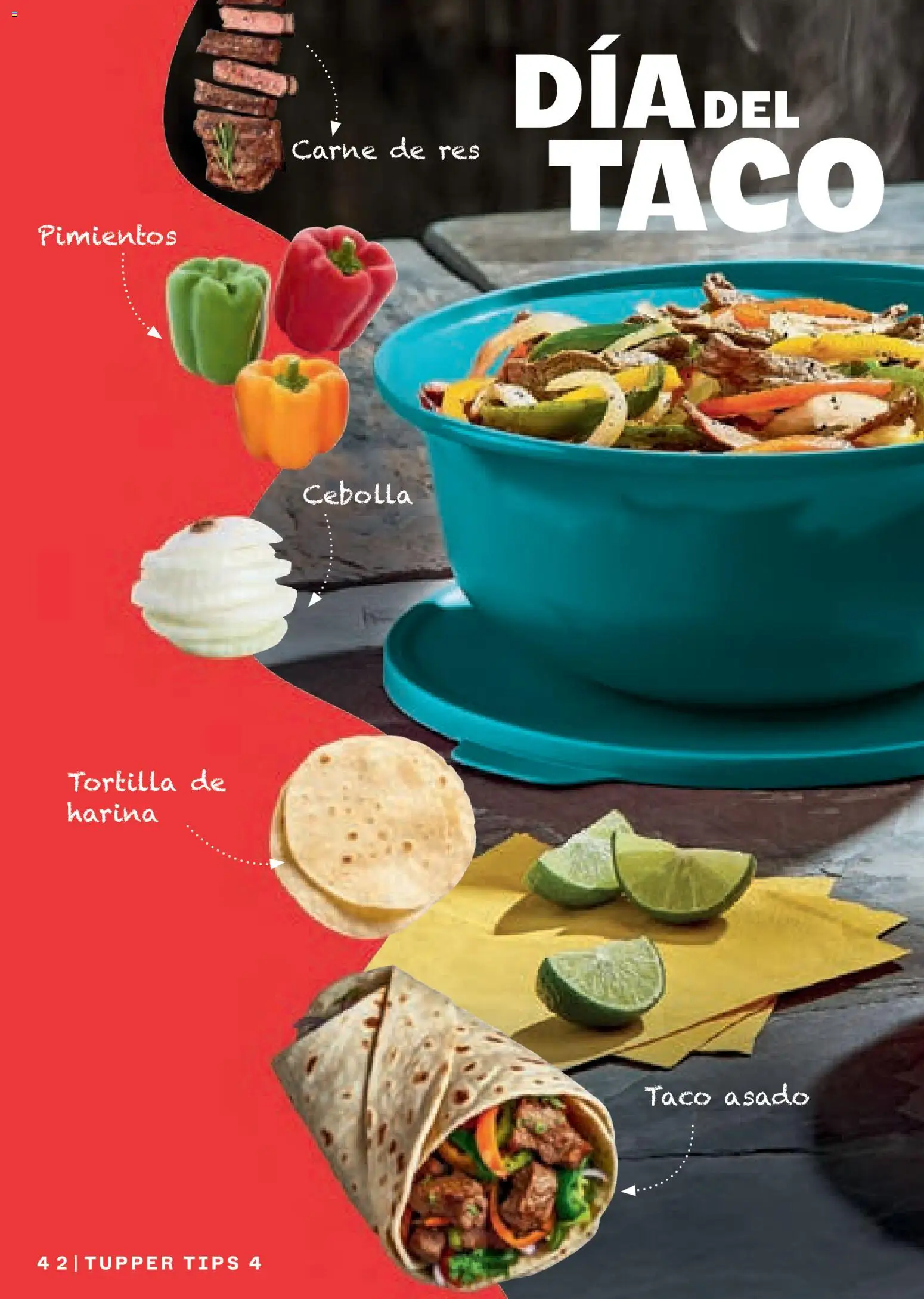 Nuevas ofertas de Tupperware válidas en toda la República Mexicana desde el 23.03.2026. ¡Encuentra las mejores ofertas en Tupperware catálogo! | Página: 42 | Productos: Cebolla, Harina, Tupper, Taco