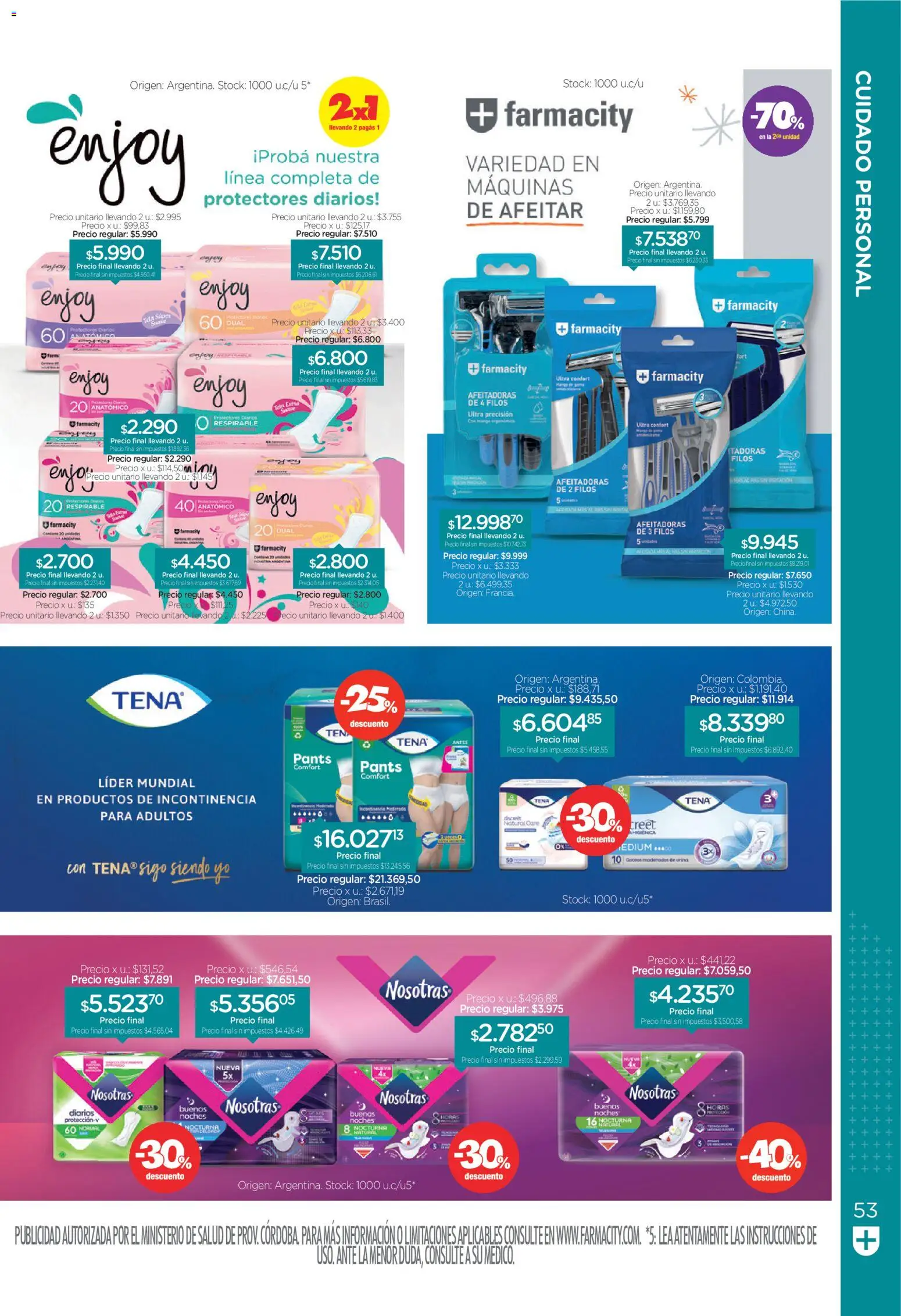 Farmacity catálogo │ válido desde el 30.04.2026 | Página: 53 | Productos: Protectores diarios