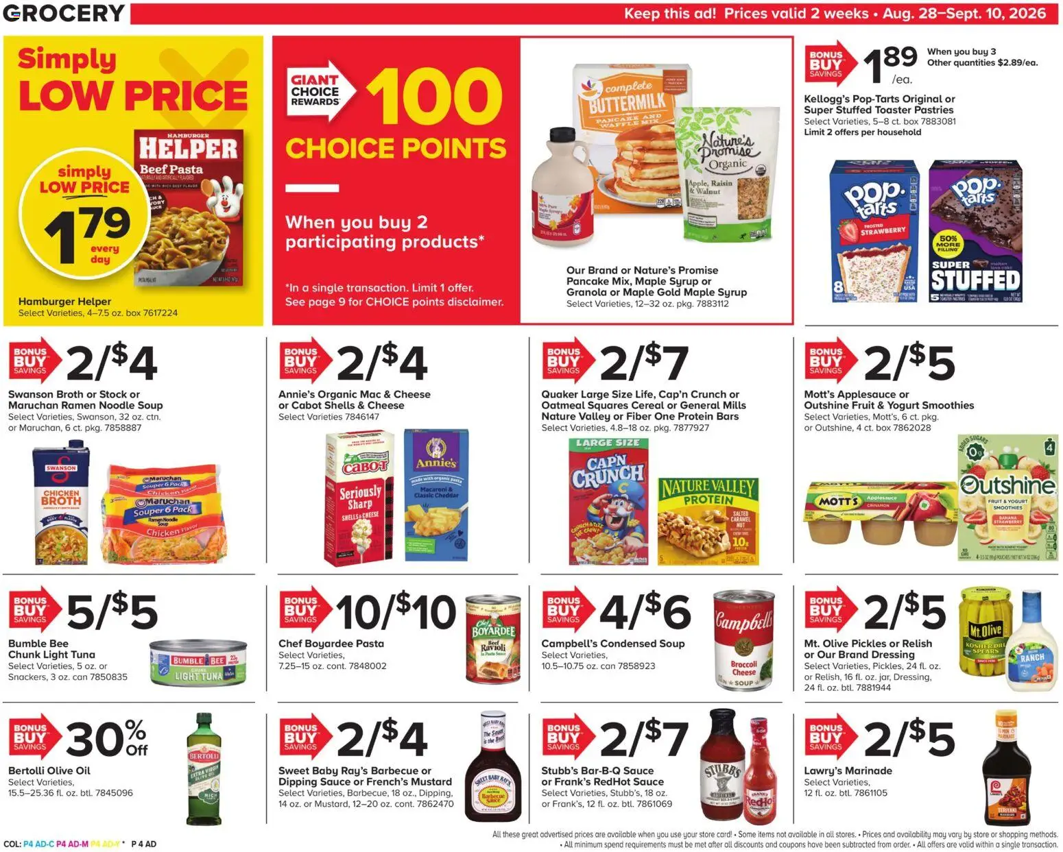 Giant Weekly Ad - valid from 08/28/2026 | Page: 15 | Products: Toaster, Olive oil, Protein, Mustard