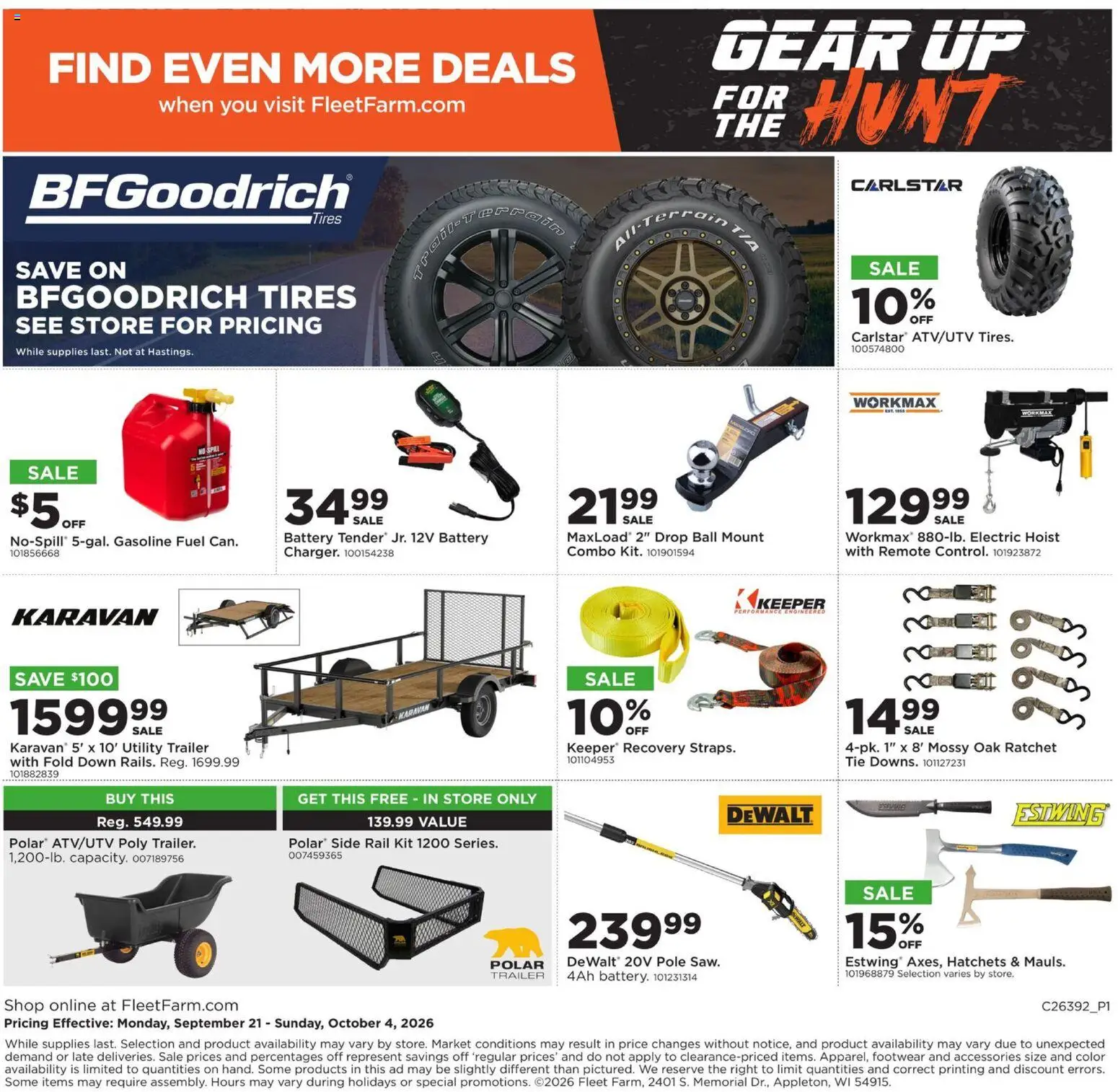 Mills Fleet Farm Weekly Ad - valid from 09/21/2026 | Page: 24