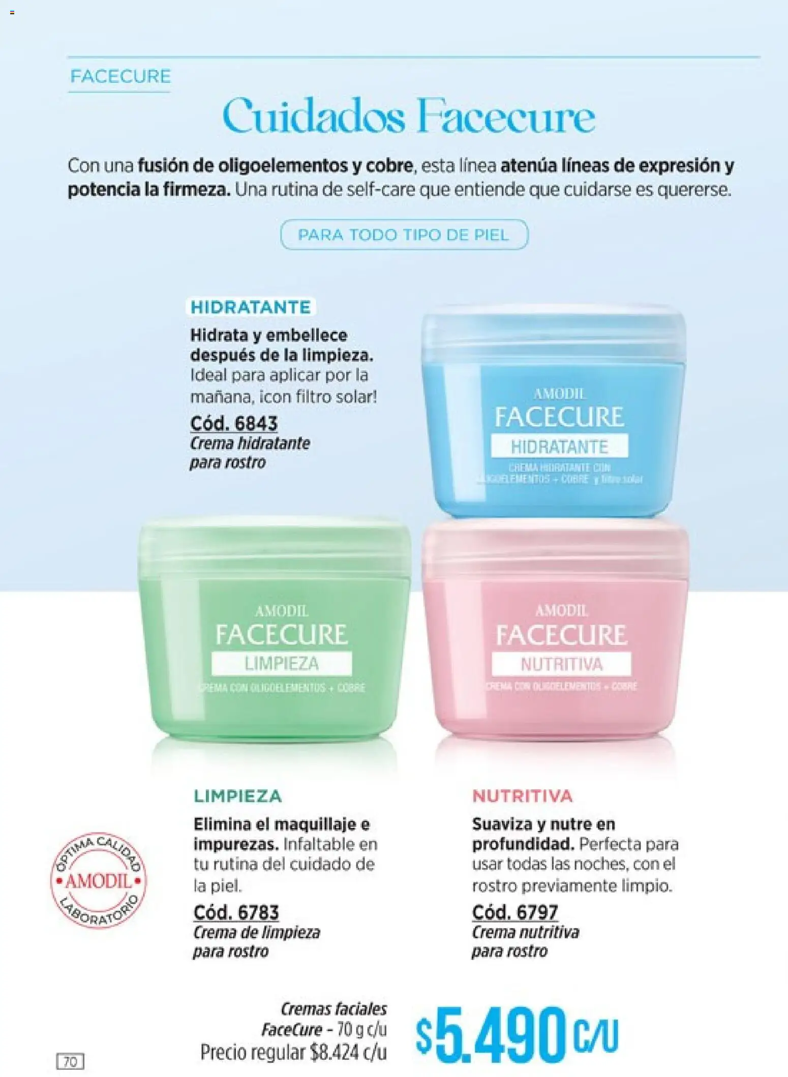 Catálogo Amodil Campaña 2 │ válido desde el 01.02.2026 | Página: 70 | Productos: Maquillaje, Crema de limpieza, Crema