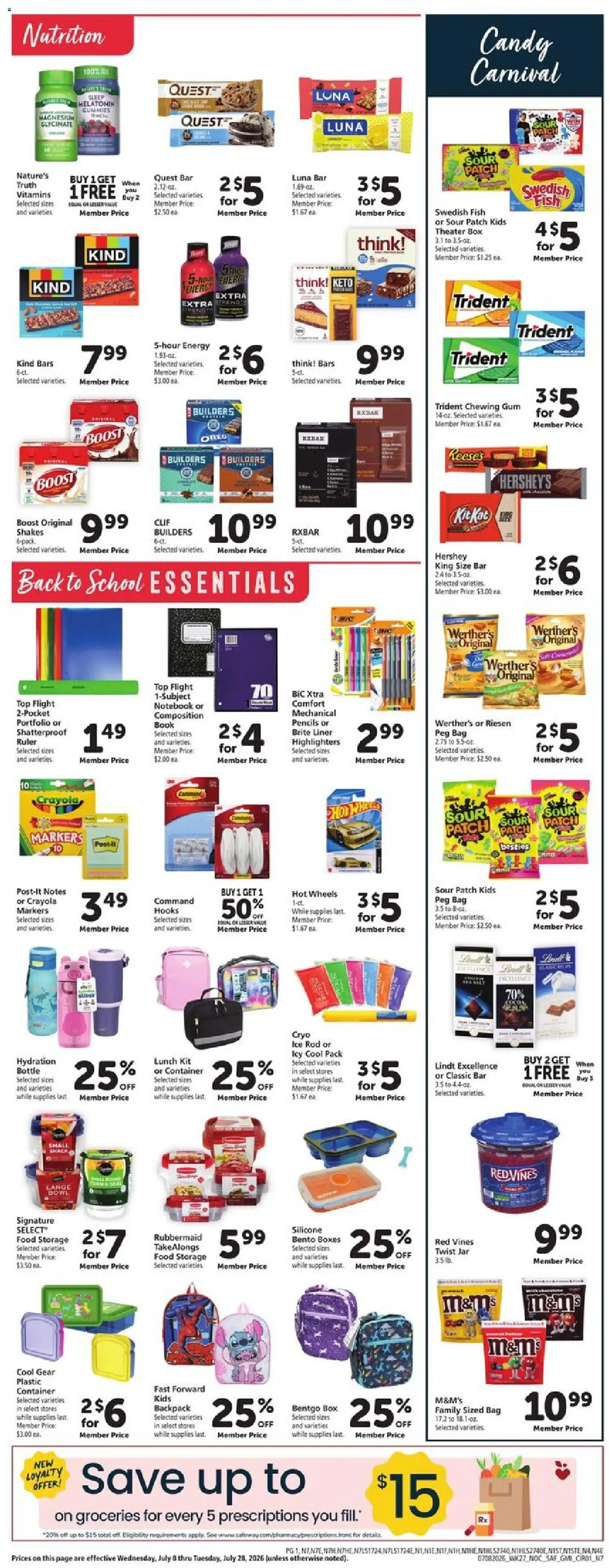 Safeway Weekly Ad - valid from 07/08/2026 | Page: 8 | Products: Magnesium, Melatonin, Box, Backpack