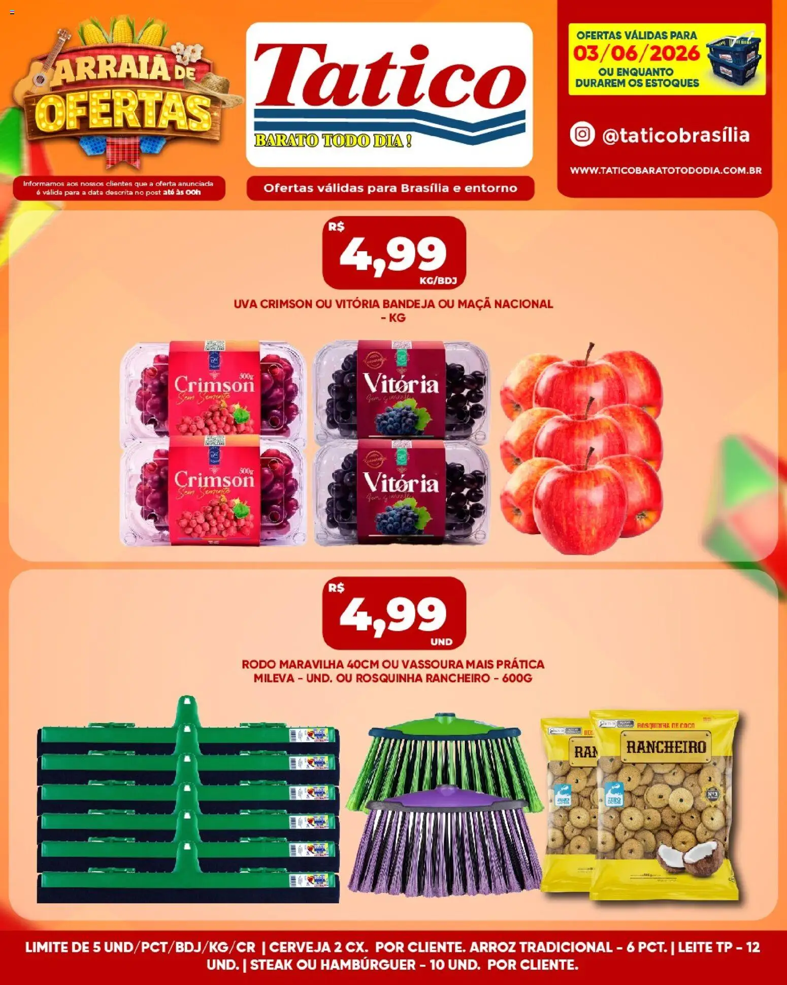 Tatico Folheto - válido de 04.06.2026 | Página: 37 | Produtos: Cerveja, Hambúrguer, Bandeja, Vassoura