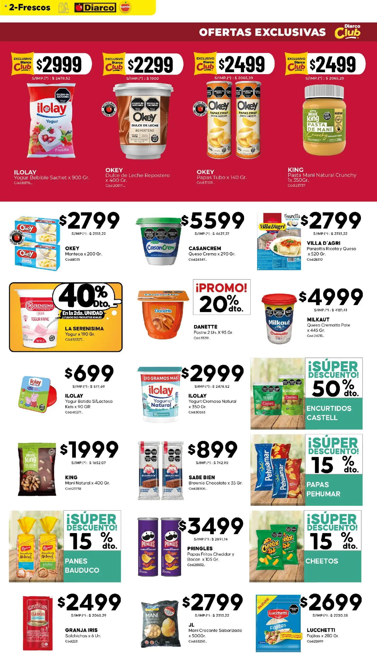 Diarco - Ofertas Diarco Barrio │ válido desde el 06/07/2026 | Página: 2 | Productos: Frutilla, Leche, Manteca, Pasta