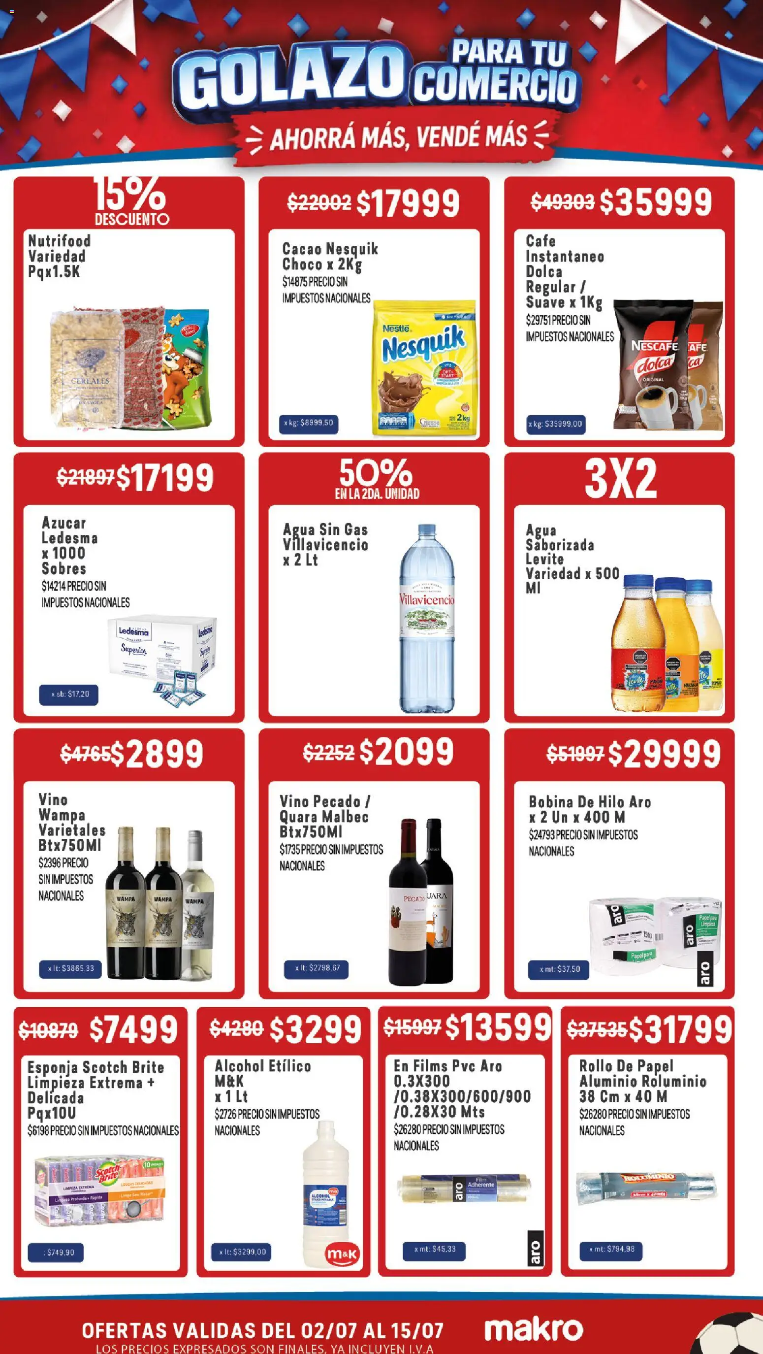 Makro ofertas │ válido desde el 02/07/2026 | Página: 4 | Productos: Azucar, Esponja, Pan, Cereales