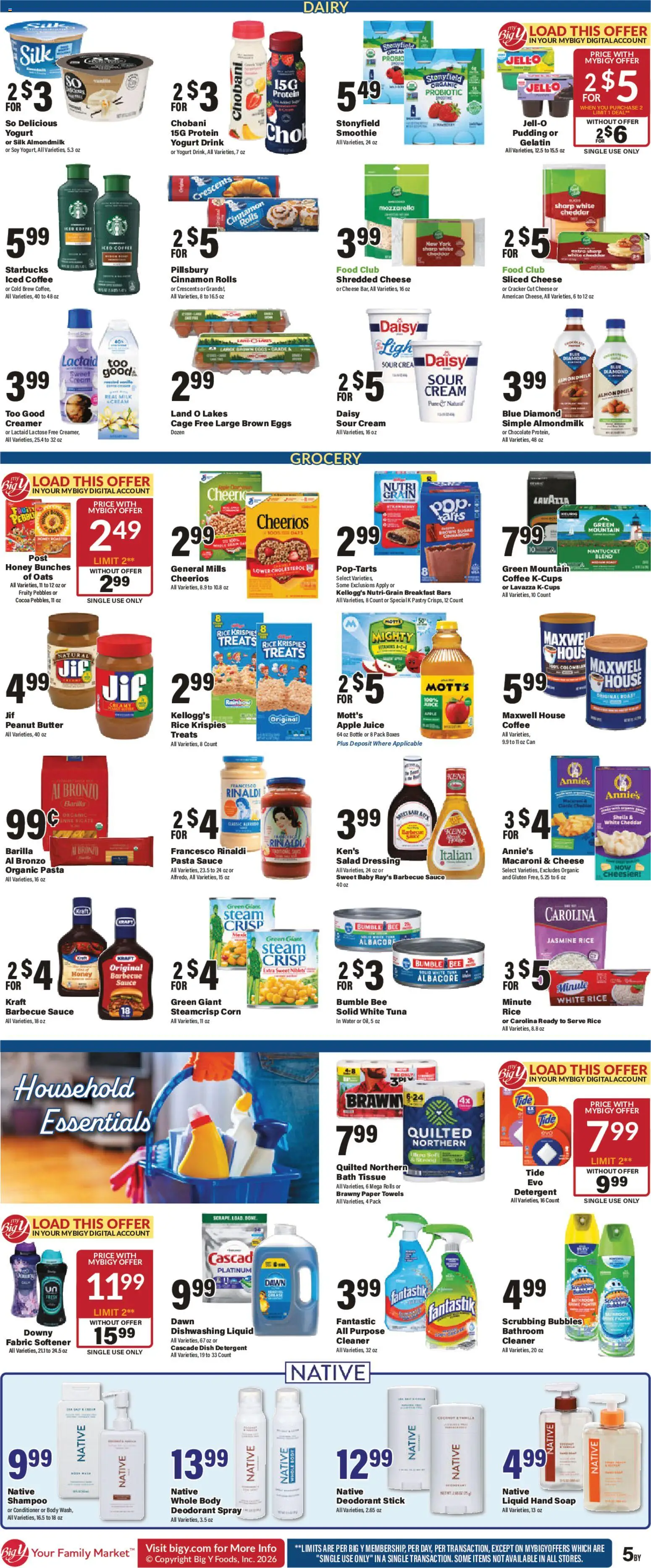 Big Y Weekly Ad - valid from 08/13/2026 | Page: 7 | Products: Coffee, Pasta, Iced coffee, Barilla
