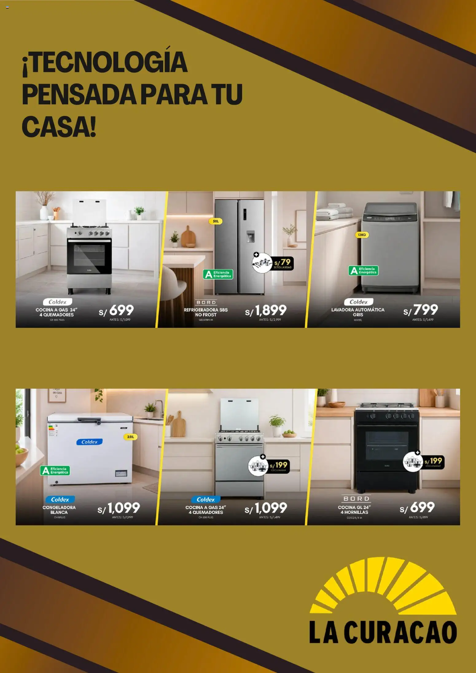 Catálogo La Curacao válido desde 31/08/2026 | Página: 3 | Productos: Lavadora automática, Lavadora, Cocina