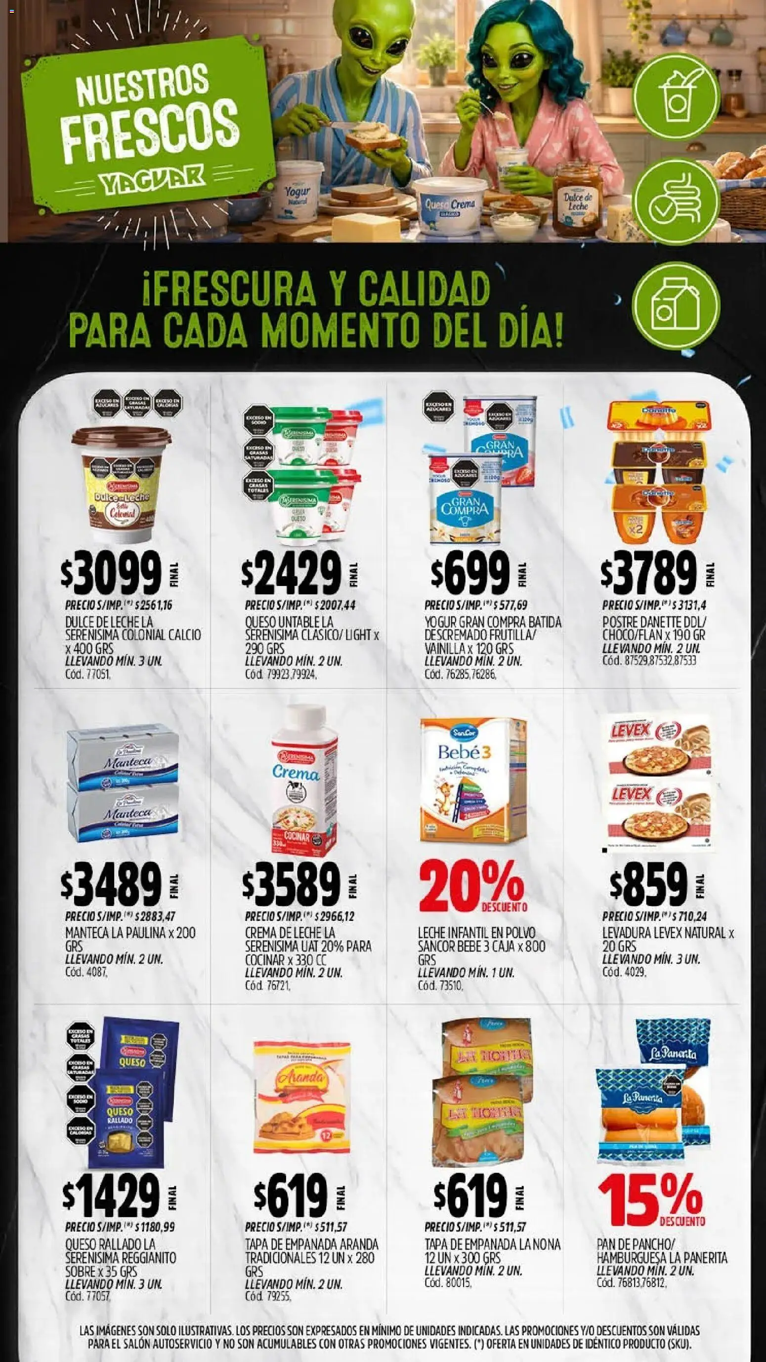 Yaguar - Oferta Semanal Jujuy │ válido desde el 06/07/2026 | Página: 8 | Productos: Sobre, Polvo, Dulce de leche, Leche