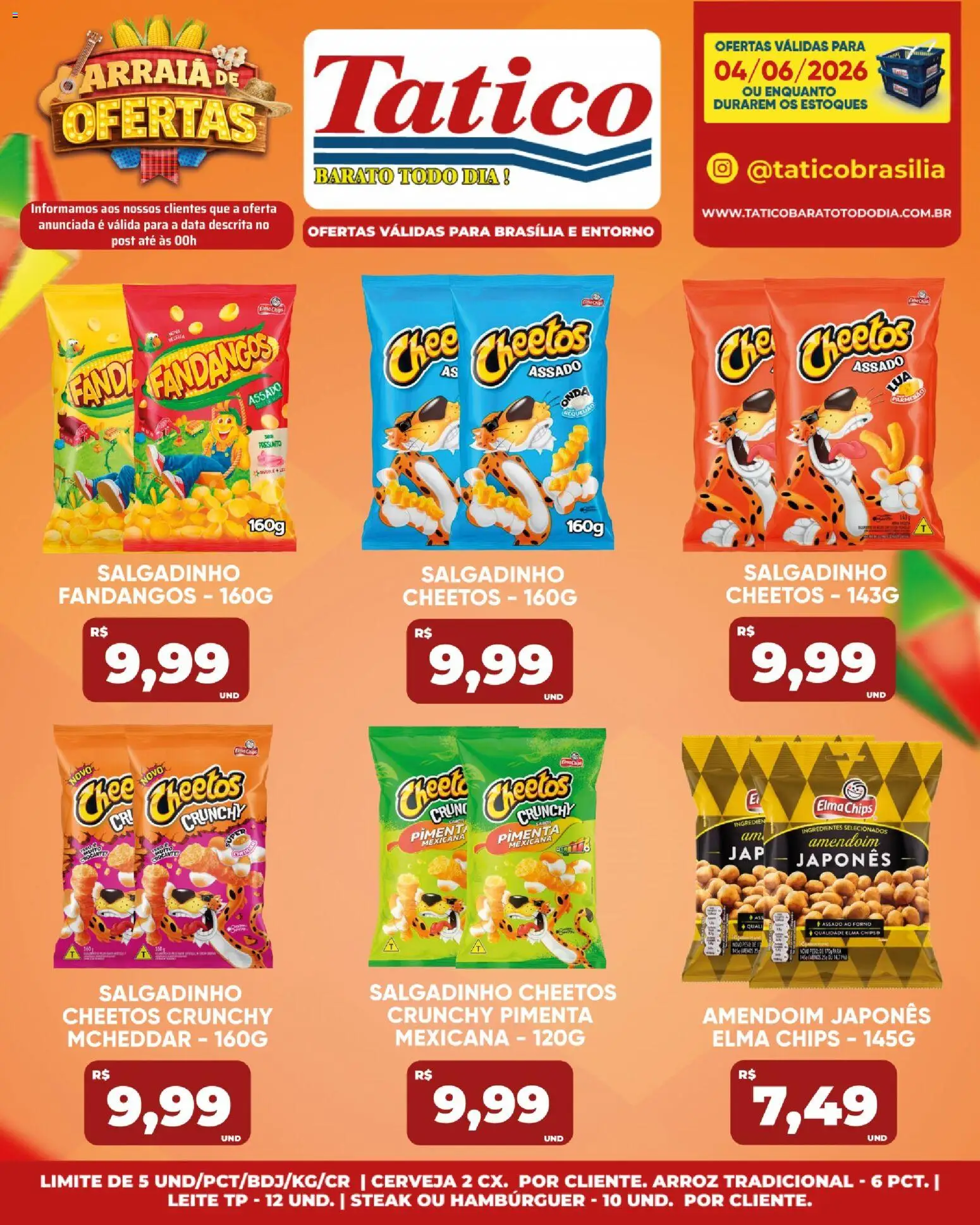 Tatico Folheto - válido de 05.06.2026 | Página: 41 | Produtos: Amendoim, Leite, Hambúrguer, Cheetos