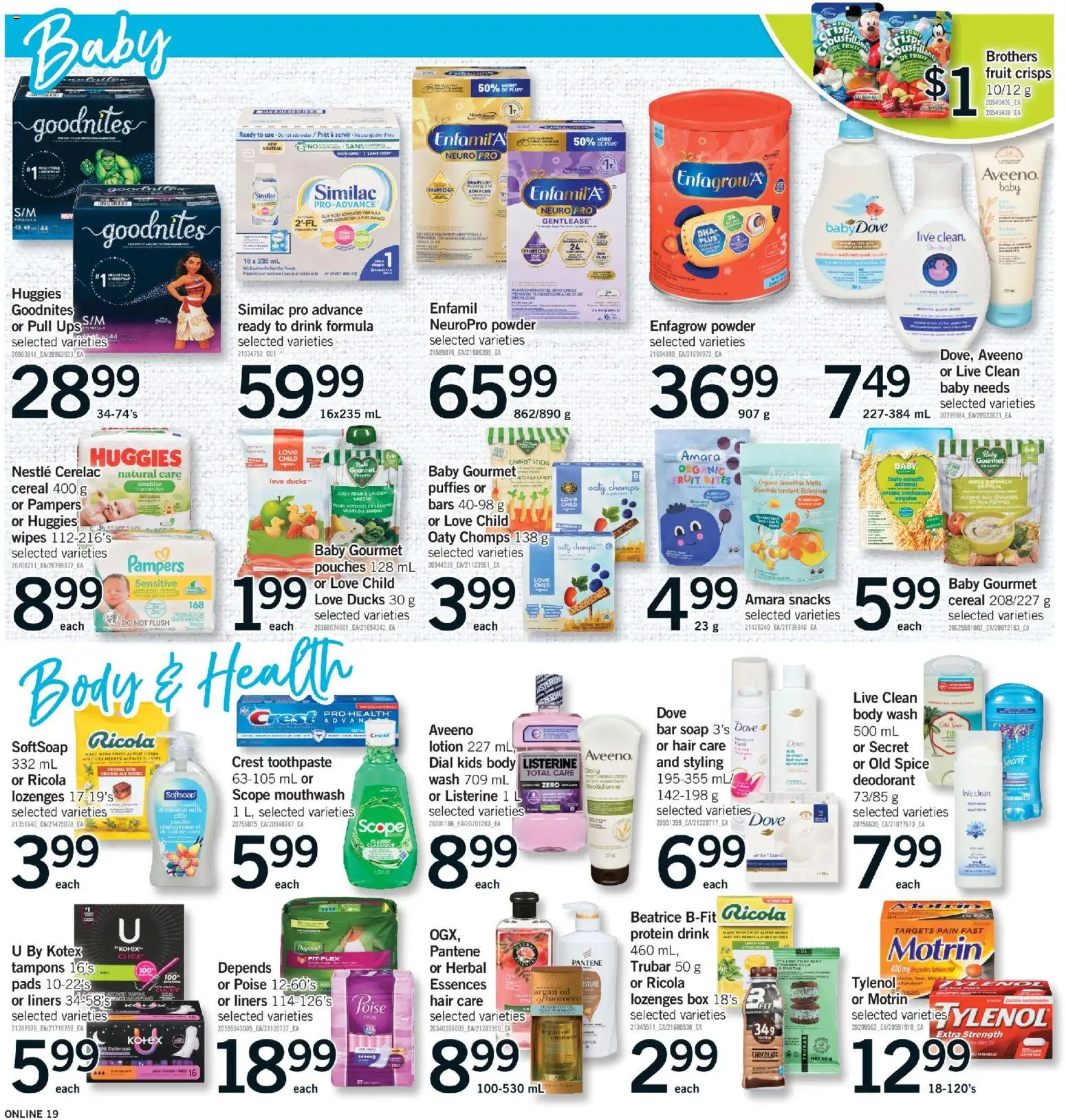 Fortinos flyer valid from Aug 6, 2026 | Page: 18 | Products: Body wash, Mouthwash, Oil, Chocolate