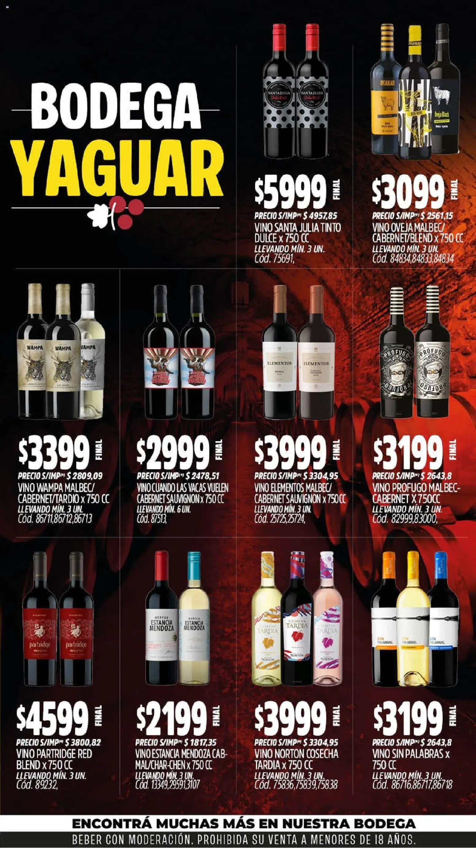 Yaguar catálogo │ válido desde el 14/09/2026 | Página: 7 | Productos: Dulce, Vino