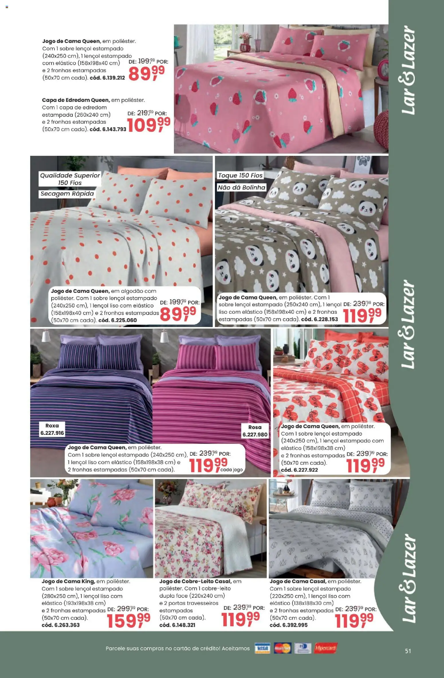 Quatro Estações Folheto - válido de 01/09/2026 | Página: 51 | Produtos: Jogo de cama, Edredom, Portas, Lençol