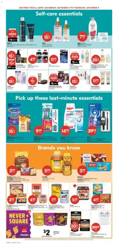 Preview of Shoppers weekly flyer / circulaire from shop Shoppers valid from Oct 3, 2026 | Page: 19 | Products: PC, Tuna, Nutella, Beans