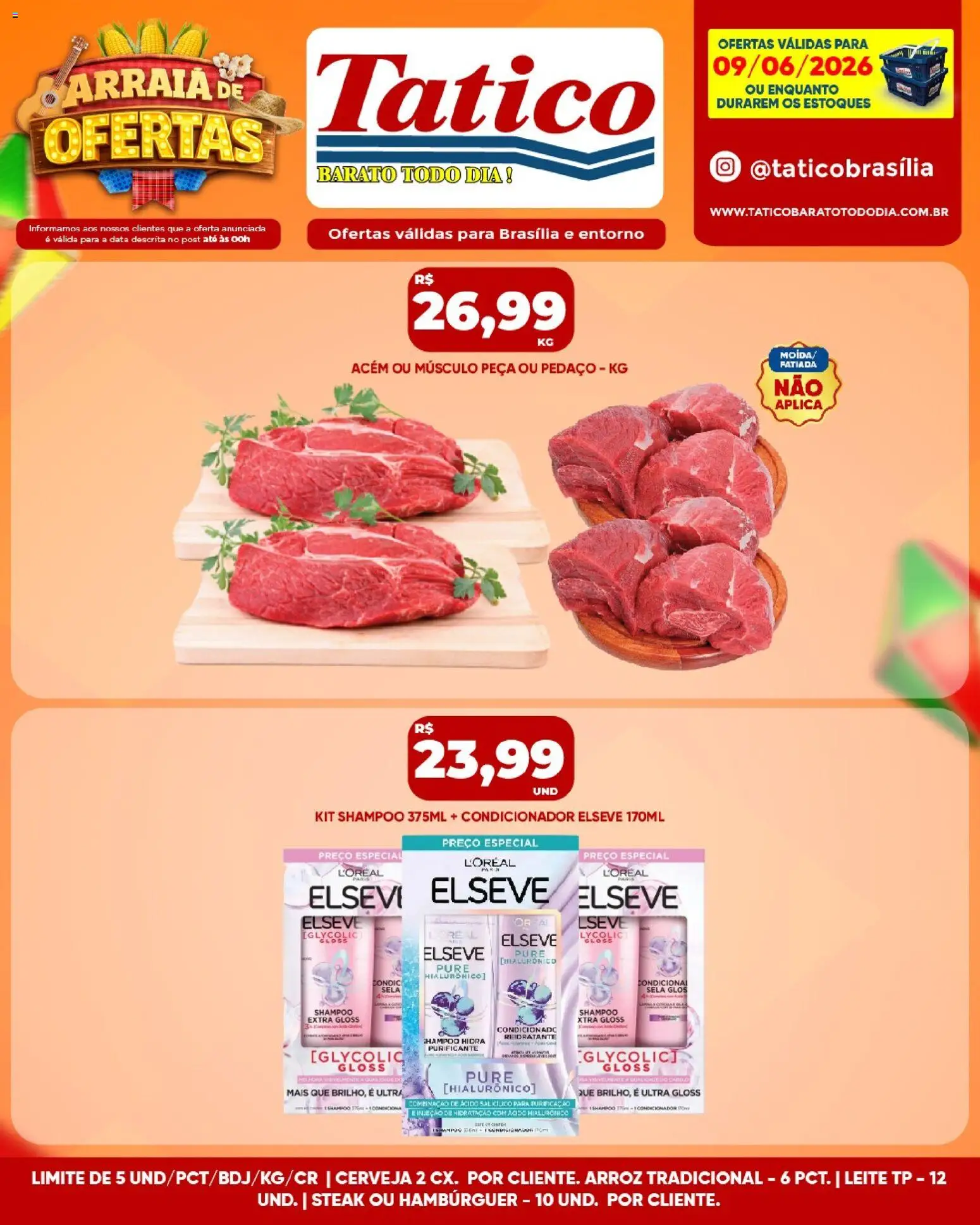 Tatico Folheto - válido de 10.06.2026 | Página: 32 | Produtos: Shampoo, Leite, Arroz, Sal