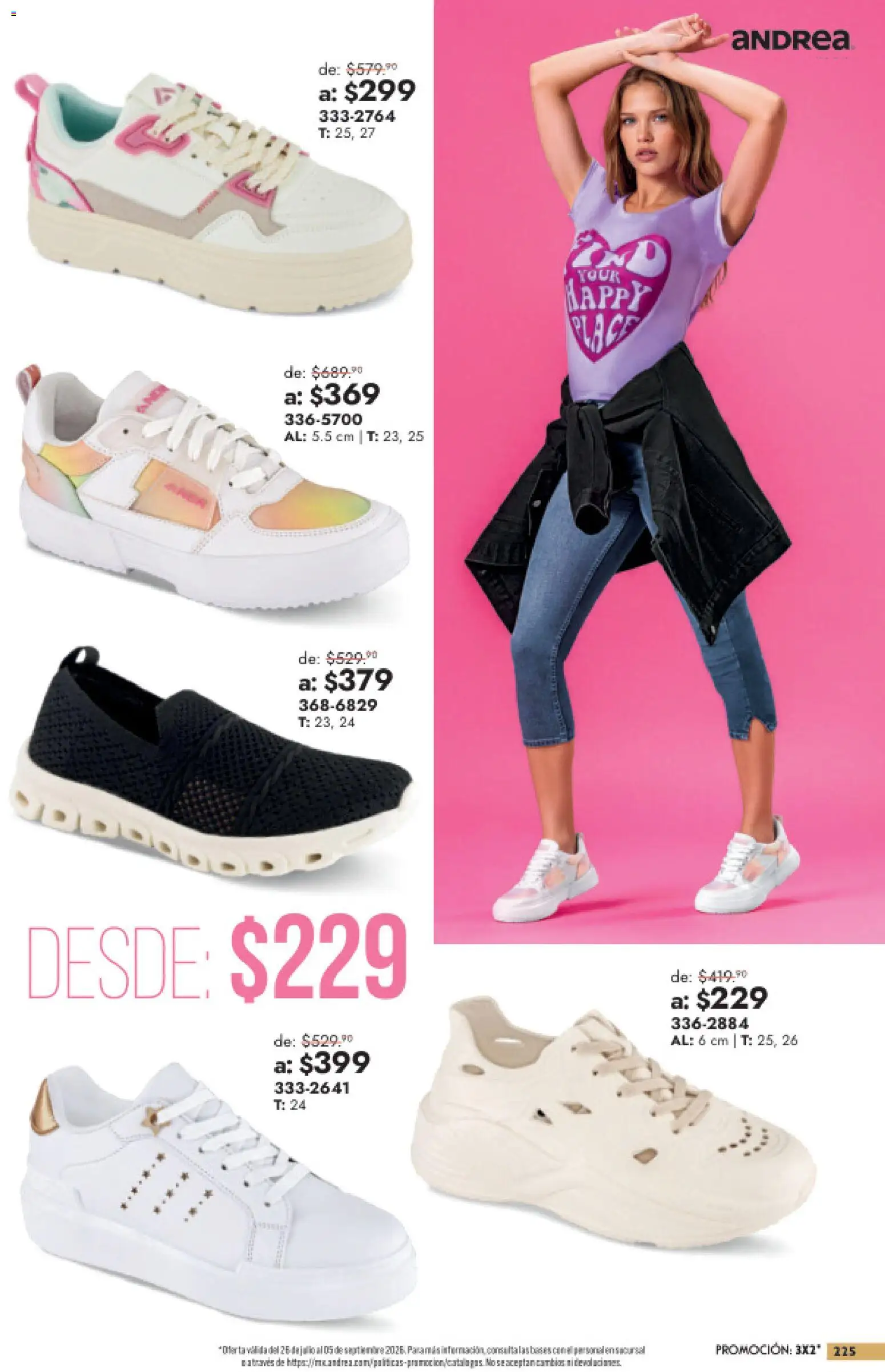 Nuevas ofertas de Andrea válidas en toda la República Mexicana desde el 26/07/2026. ¡Encuentra las mejores ofertas en Andrea catálogo Outlet! | Página: 225