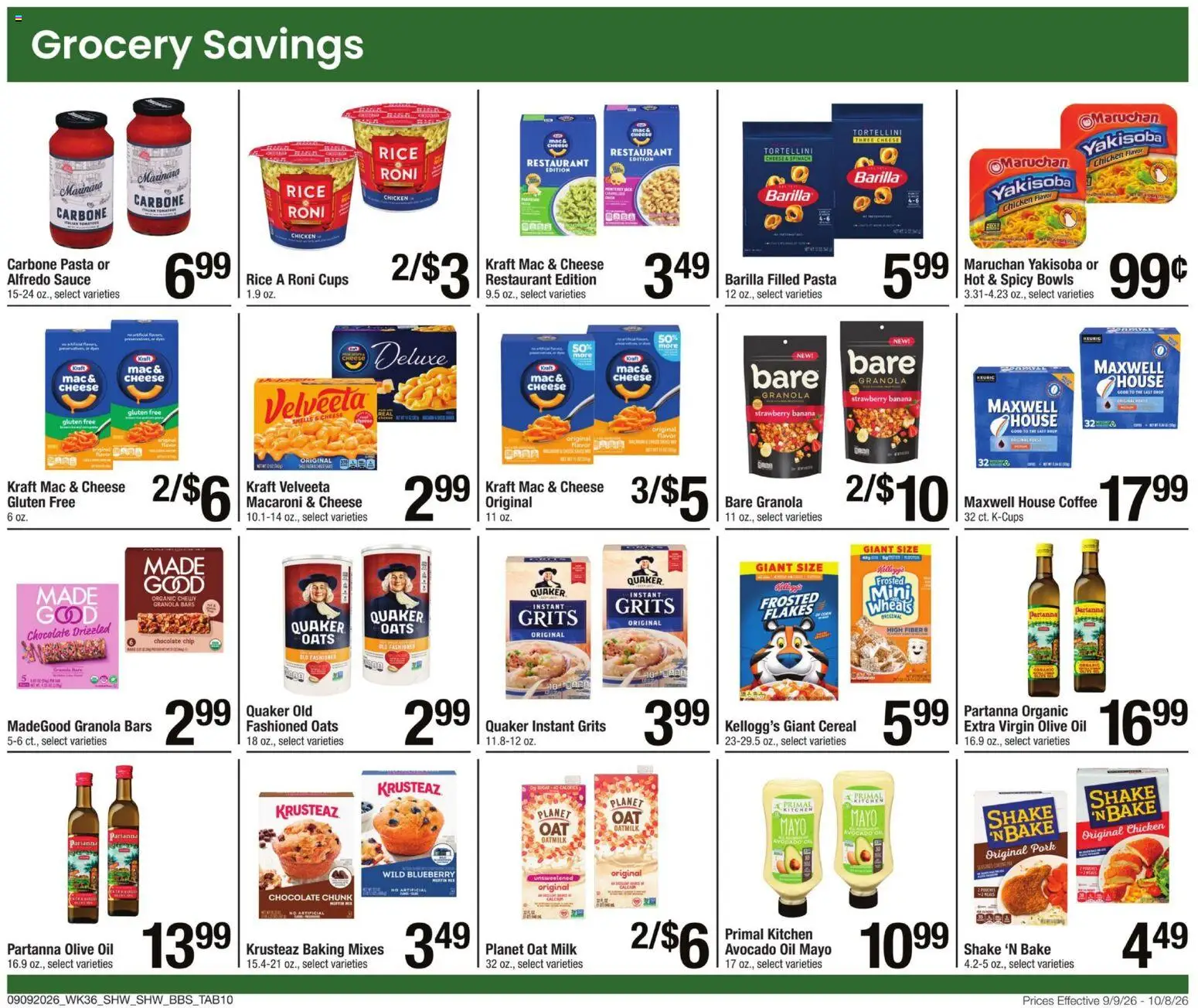 Shaw's Big Book of Savings - valid from 09/09/2026 | Page: 23 | Products: Chicken, Chocolate, Olive oil, Rice