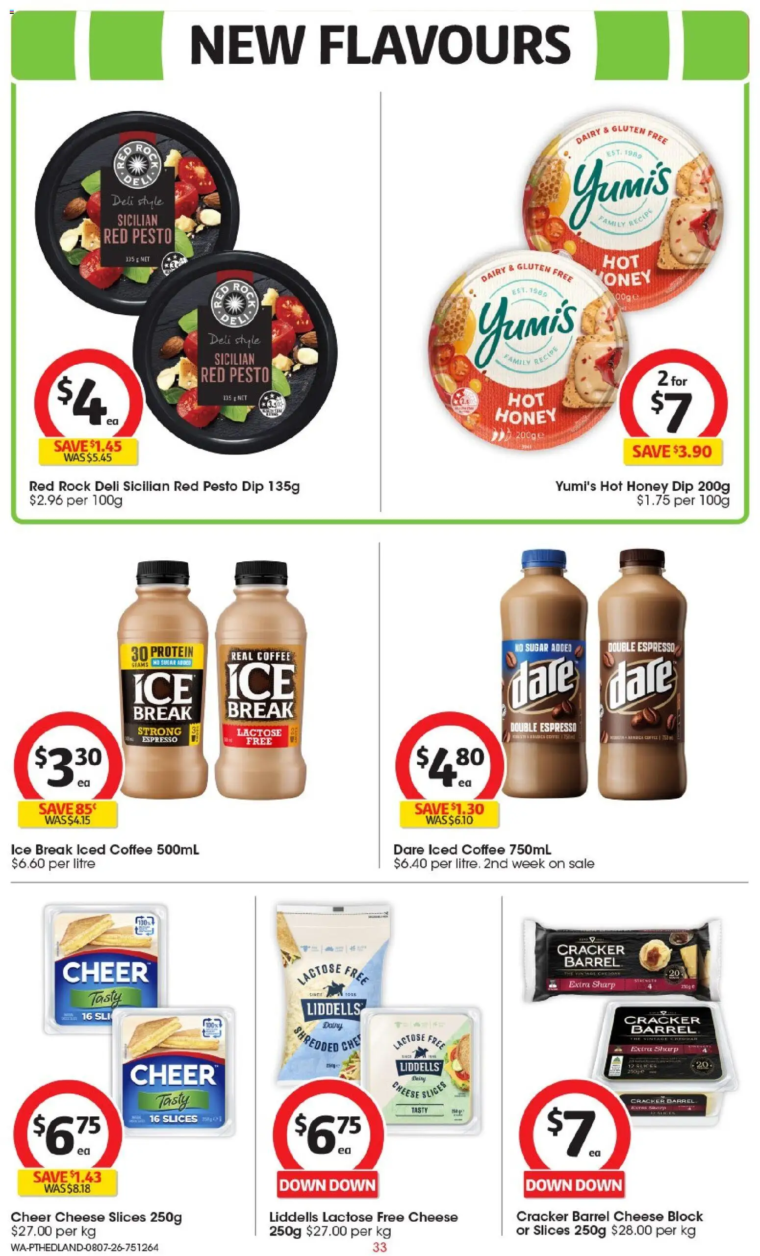Coles catalogue - valid from 08/07/2026 | Page: 33 | Products: Dairy, Cheese, Honey, Slicer