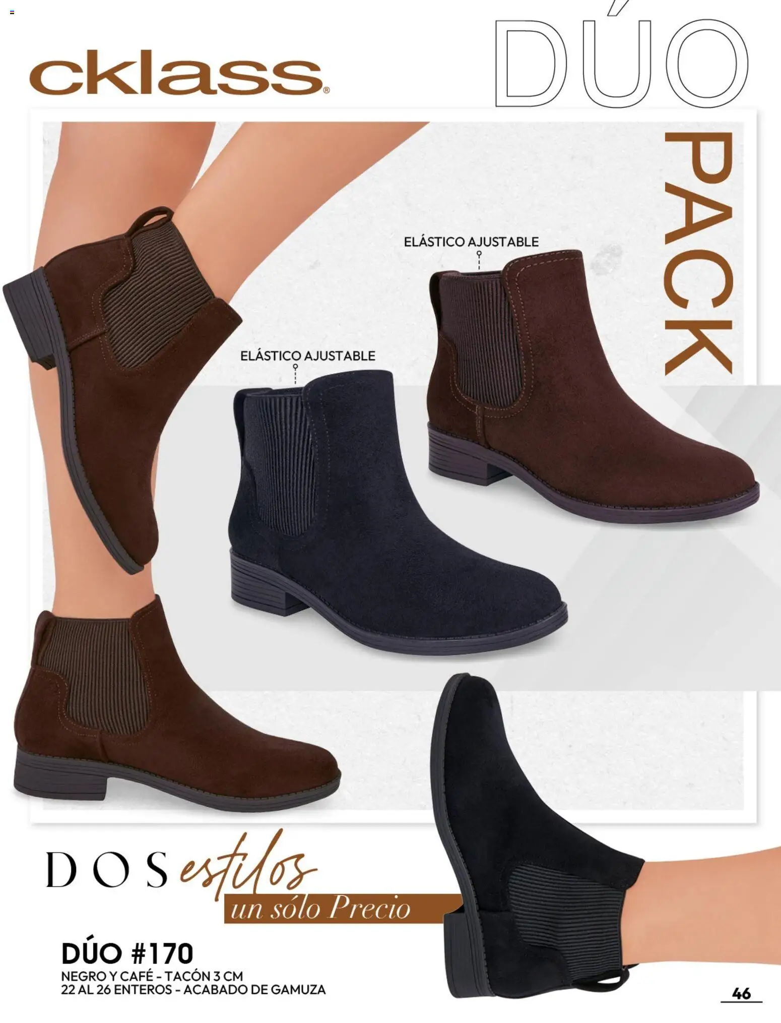 Nuevas ofertas de Cklass válidas en toda la República Mexicana desde el 08/07/2026. ¡Encuentra las mejores ofertas en Cklass catálogo Botas y botines! | Página: 47 | Productos: Café, Gamuza