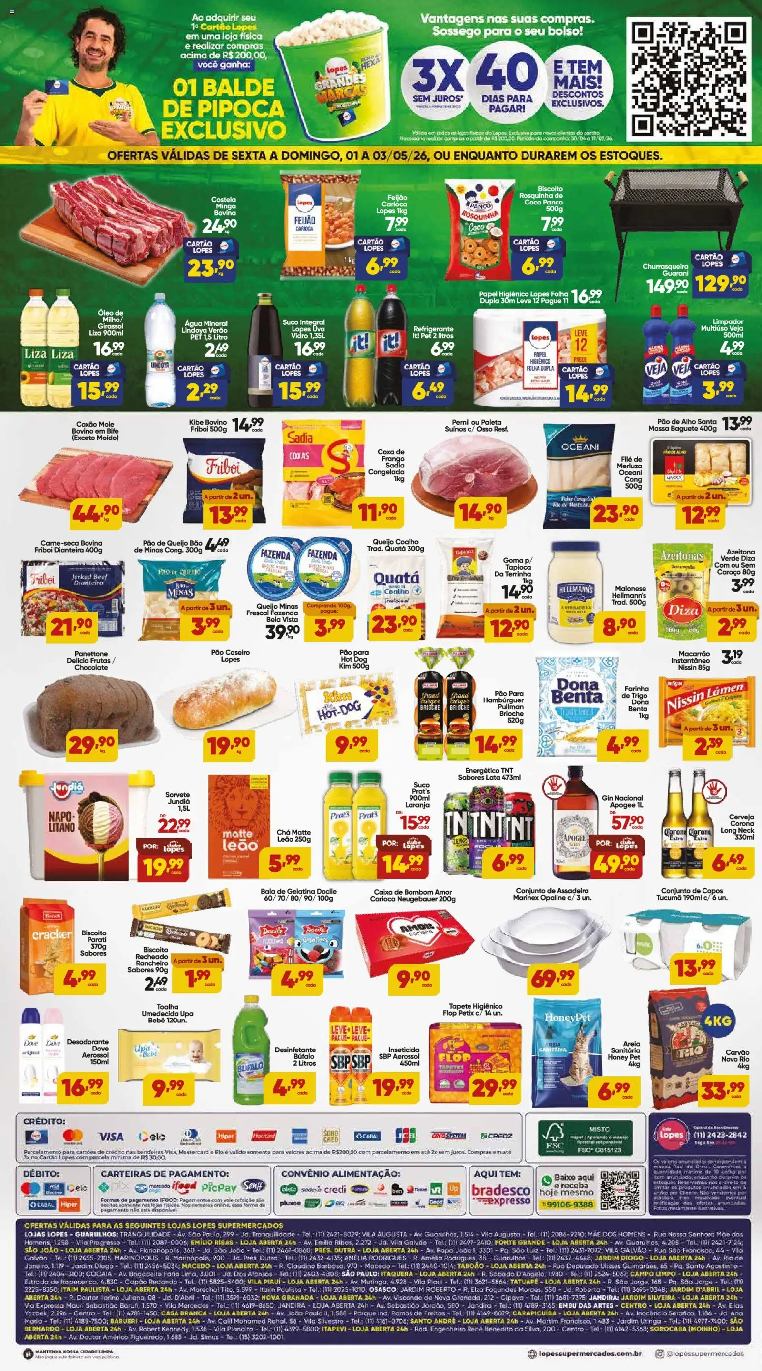Lopes Supermercados Folheto - válido de 01.05.2026 | Página: 4 | Produtos: Neugebauer, Macarrão, Hambúrguer, Churrasqueira