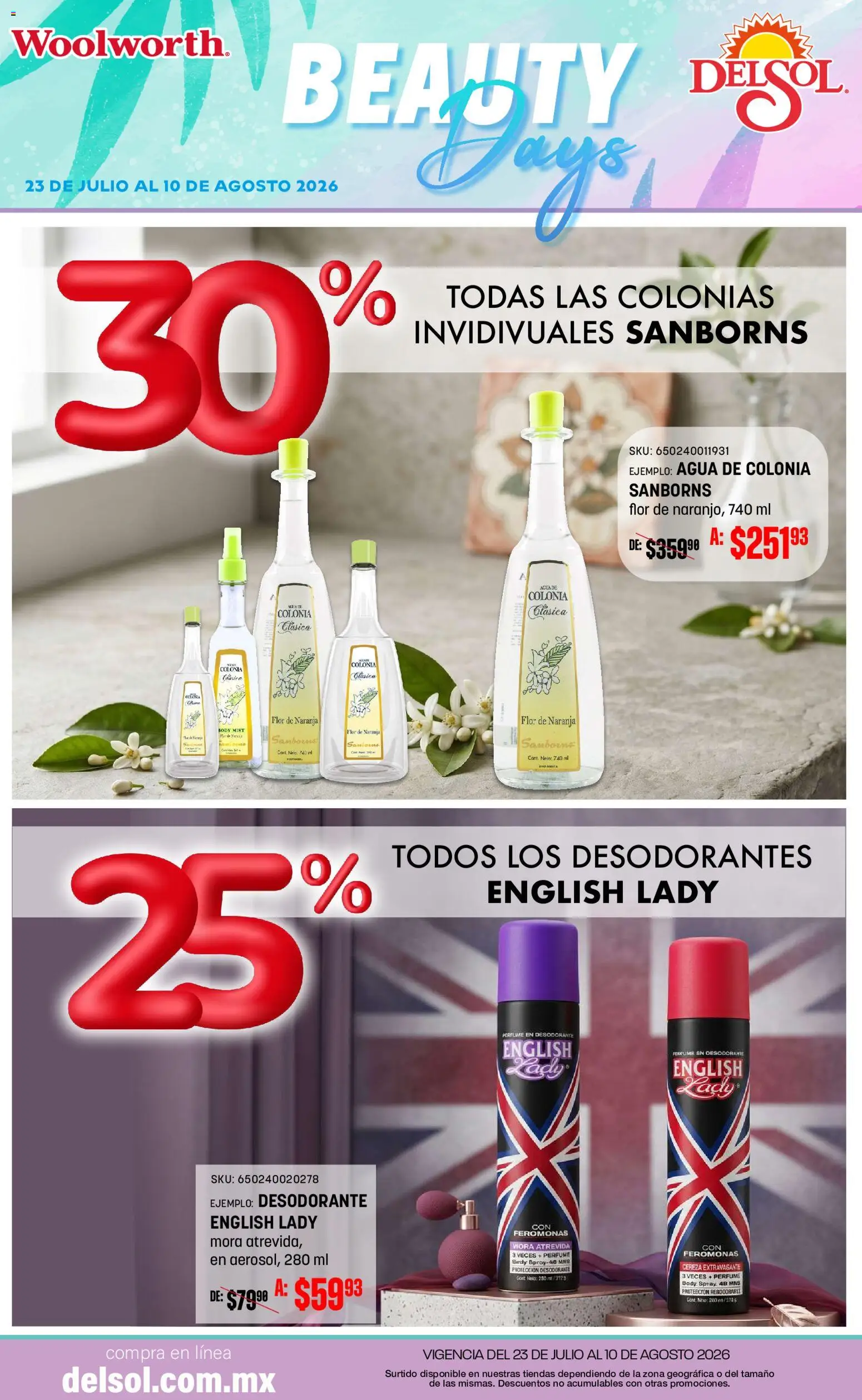 Nuevas ofertas de Del Sol y Woolworth válidas en toda la República Mexicana desde el 23/07/2026. ¡Encuentra las mejores ofertas en Del Sol y Woolworth catálogo! | Página: 5