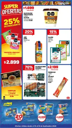 Vista previa Makro Ofertas válido desde el 10/09/2026 | Página: 3 | Productos: Peso, Dulce, Jamón, Salchichas