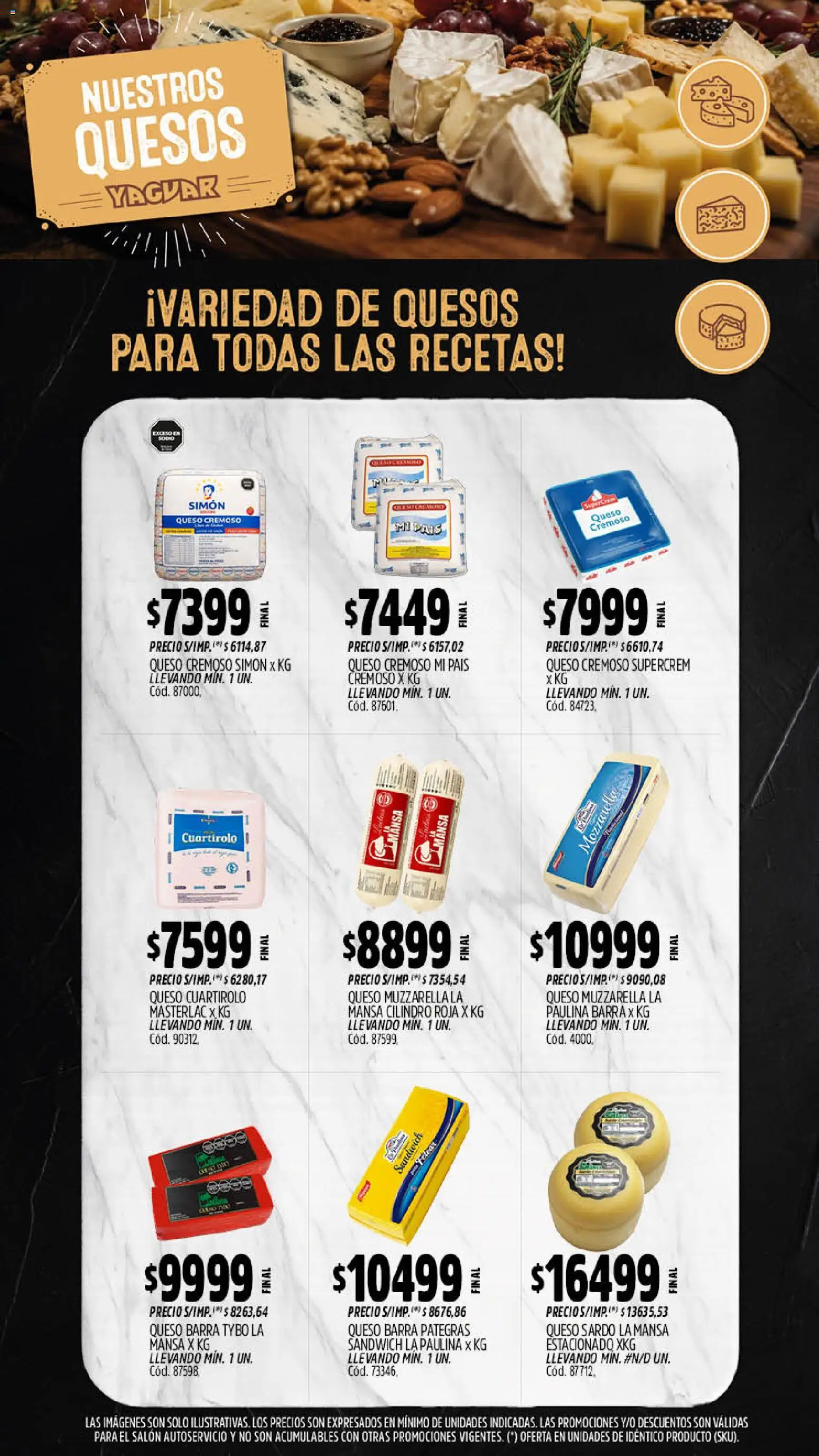 Yaguar catálogo │ válido desde el 10/08/2026 | Página: 8 | Productos: Mozzarella, Muzzarella, Queso