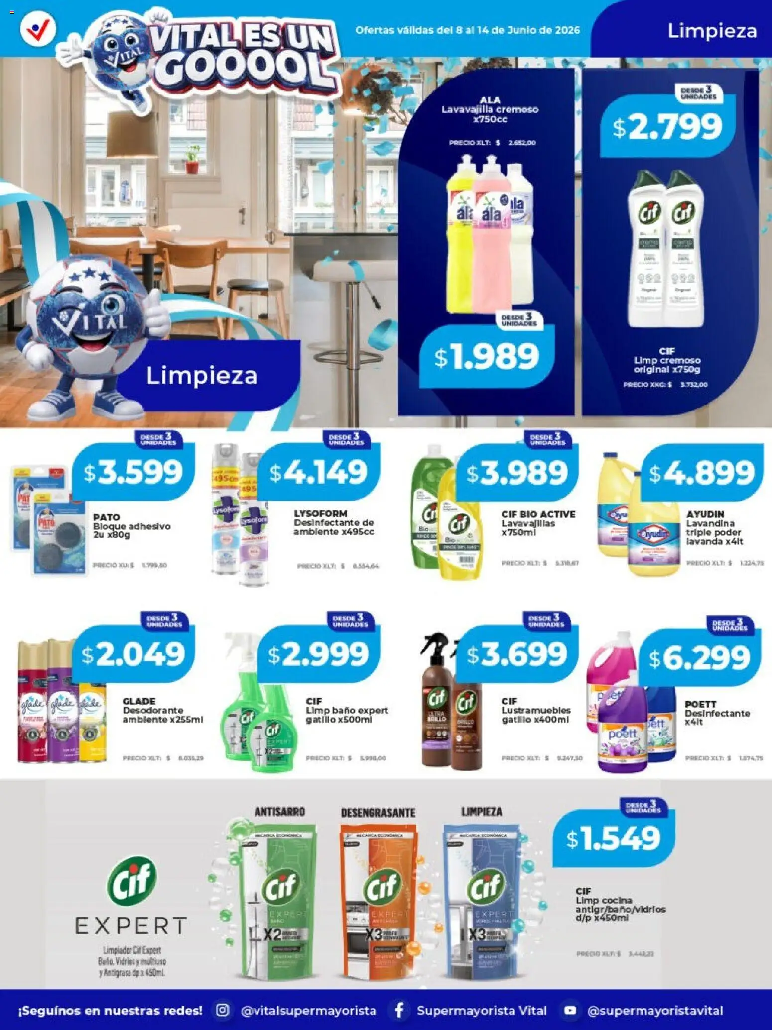 Vital ofertas │ válido desde el 08.06.2026 | Página: 6 | Productos: Antigrasa, Lavavajillas, Baño, Desodorante