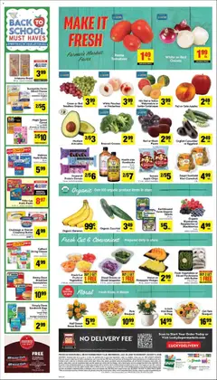 Preview of Lucky Supermarkets weekly ads valid from 07/29/2026 | Page: 4 | Products: Shelf, Wire, Pineapple, Fruits