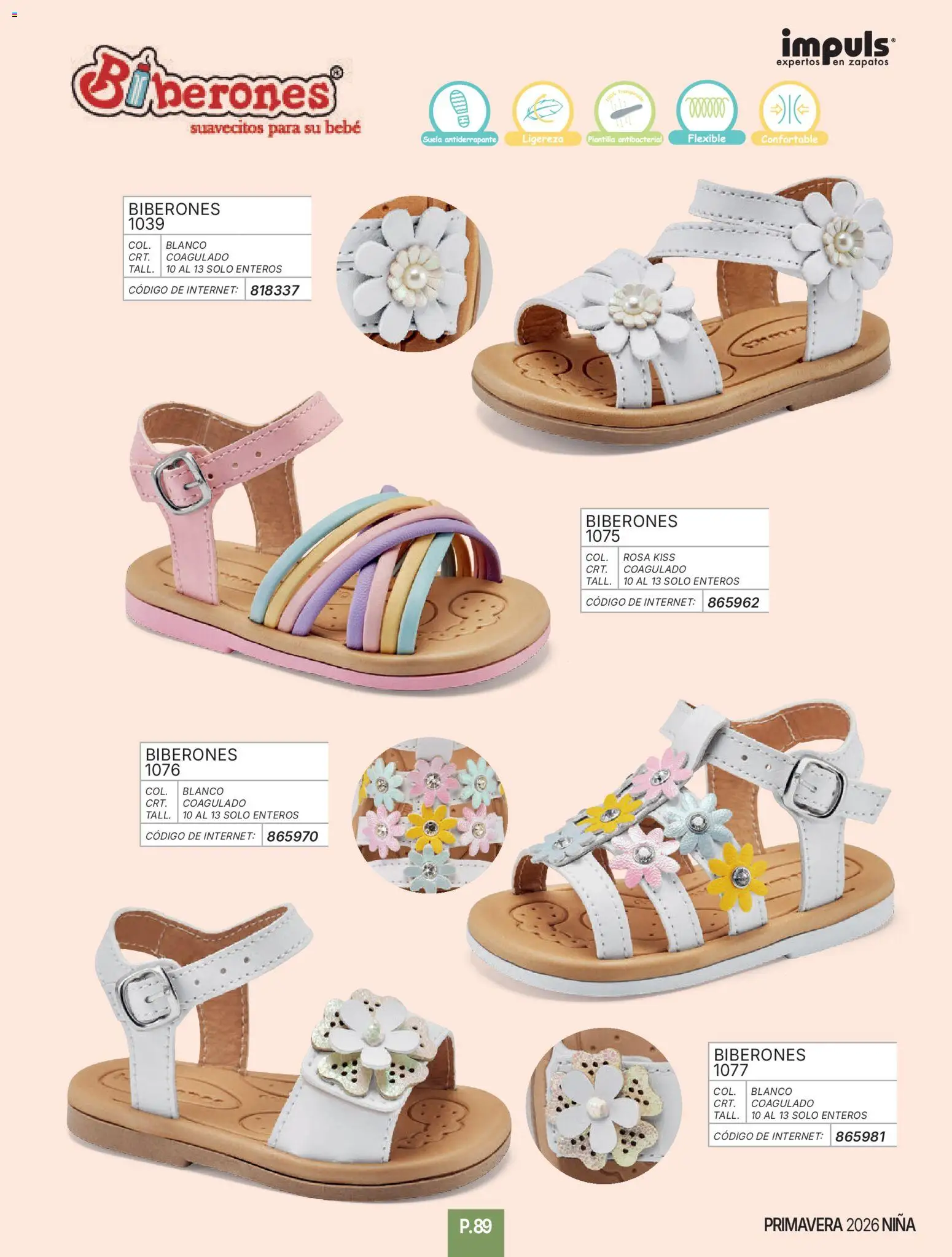Nuevas ofertas de Impuls válidas en toda la República Mexicana desde el 01/01/2026. ¡Encuentra las mejores ofertas en Impuls catálogo Niña! | Página: 91 | Productos: Zapatos, Flexible