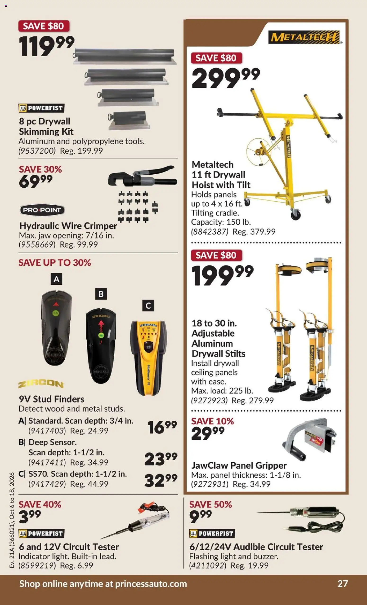 Princess Auto flyer valid from Oct 6, 2026 | Page: 33 | Products: PC