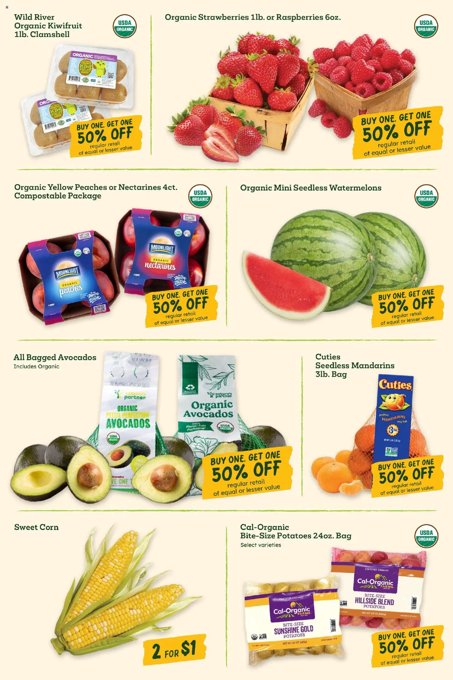 Sprouts Weekly Ad - valid from 08/12/2026 | Page: 5 | Products: Corn, Raspberries, Strawberries, Fruit